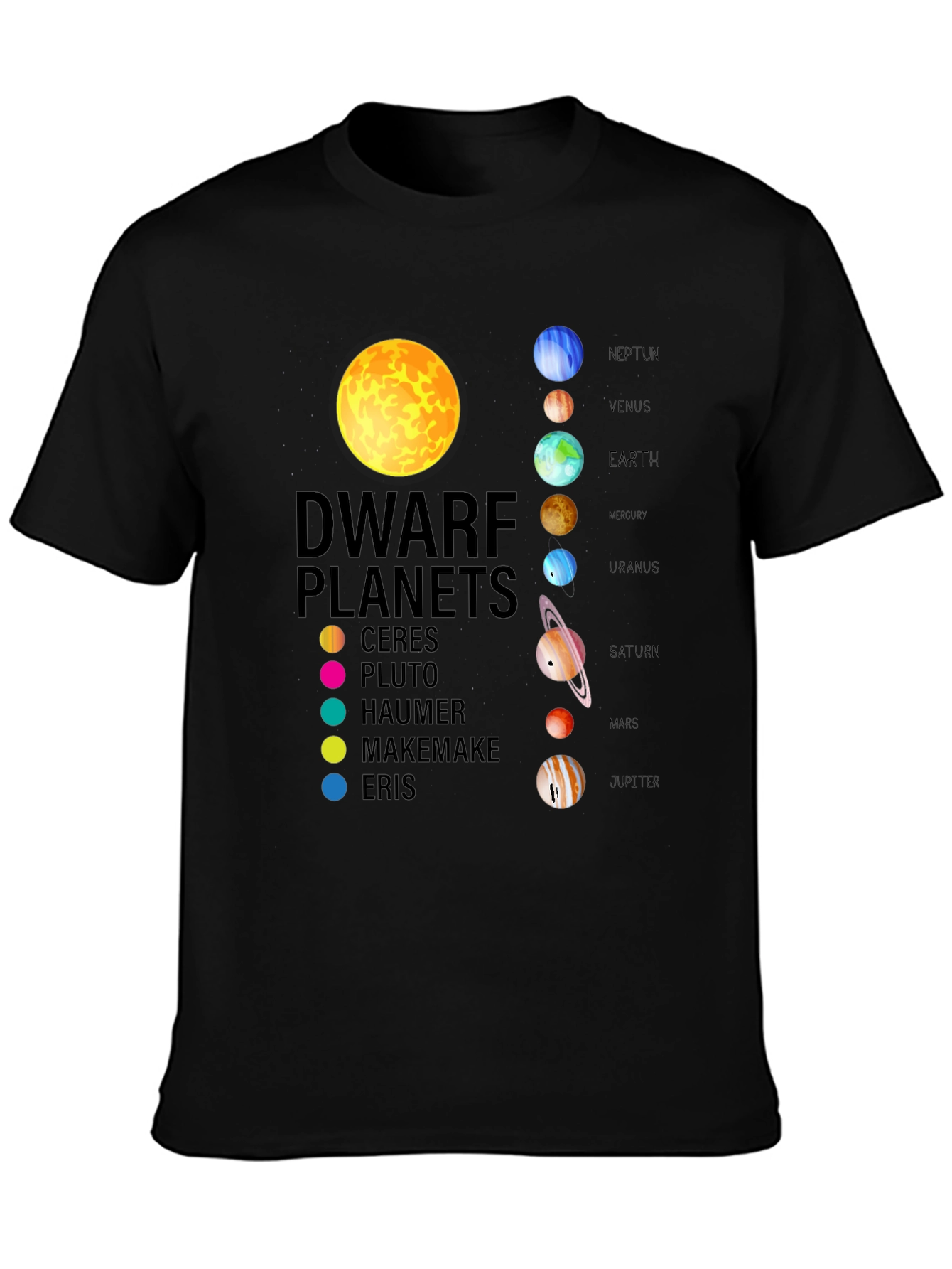 Dwarf Planets T-Shirt Space Science Astronomy Tee
