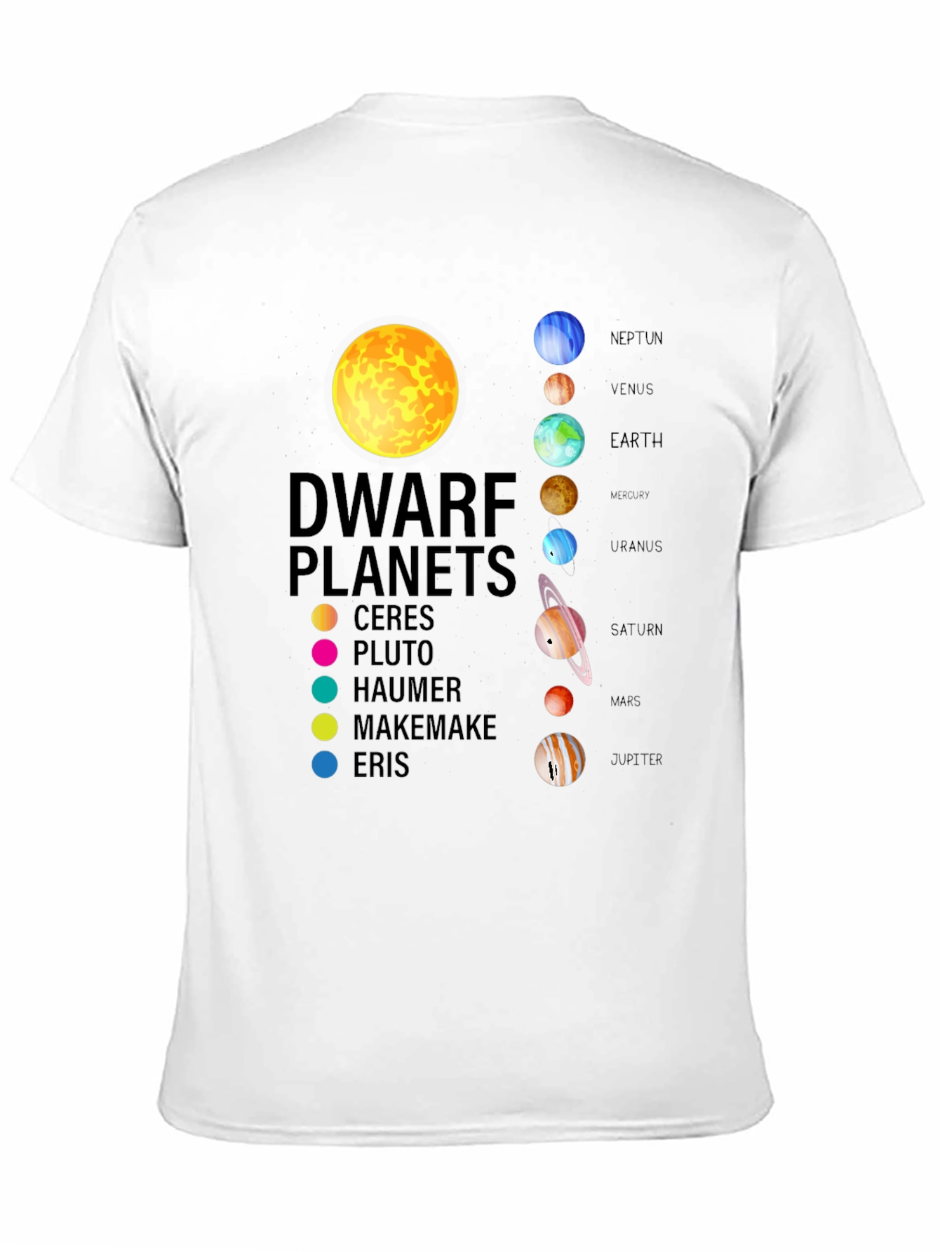 Dwarf Planets T-Shirt Space Science Astronomy Tee