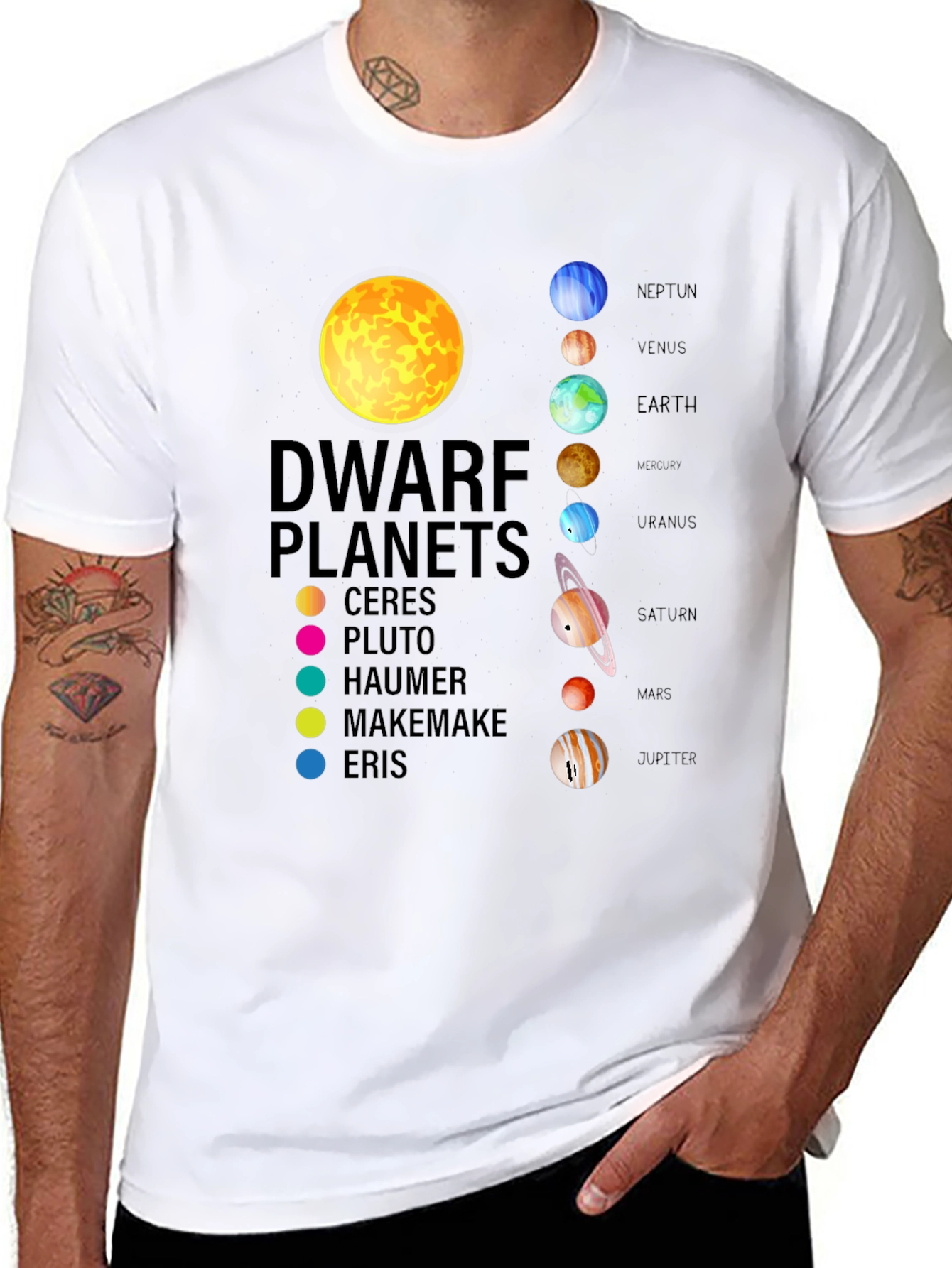 Dwarf Planets T-Shirt Space Science Astronomy Tee