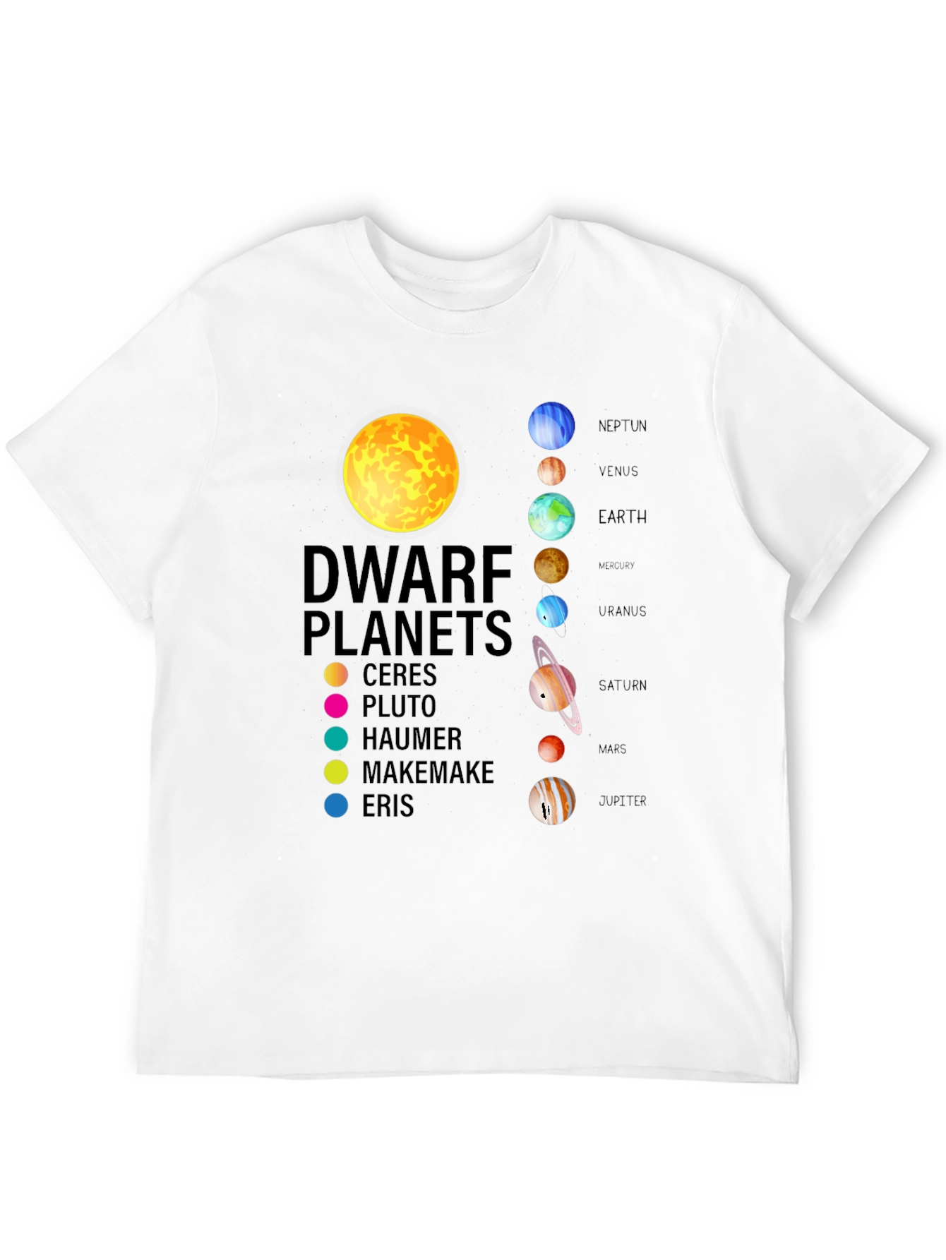 Dwarf Planets T-Shirt Space Science Astronomy Tee