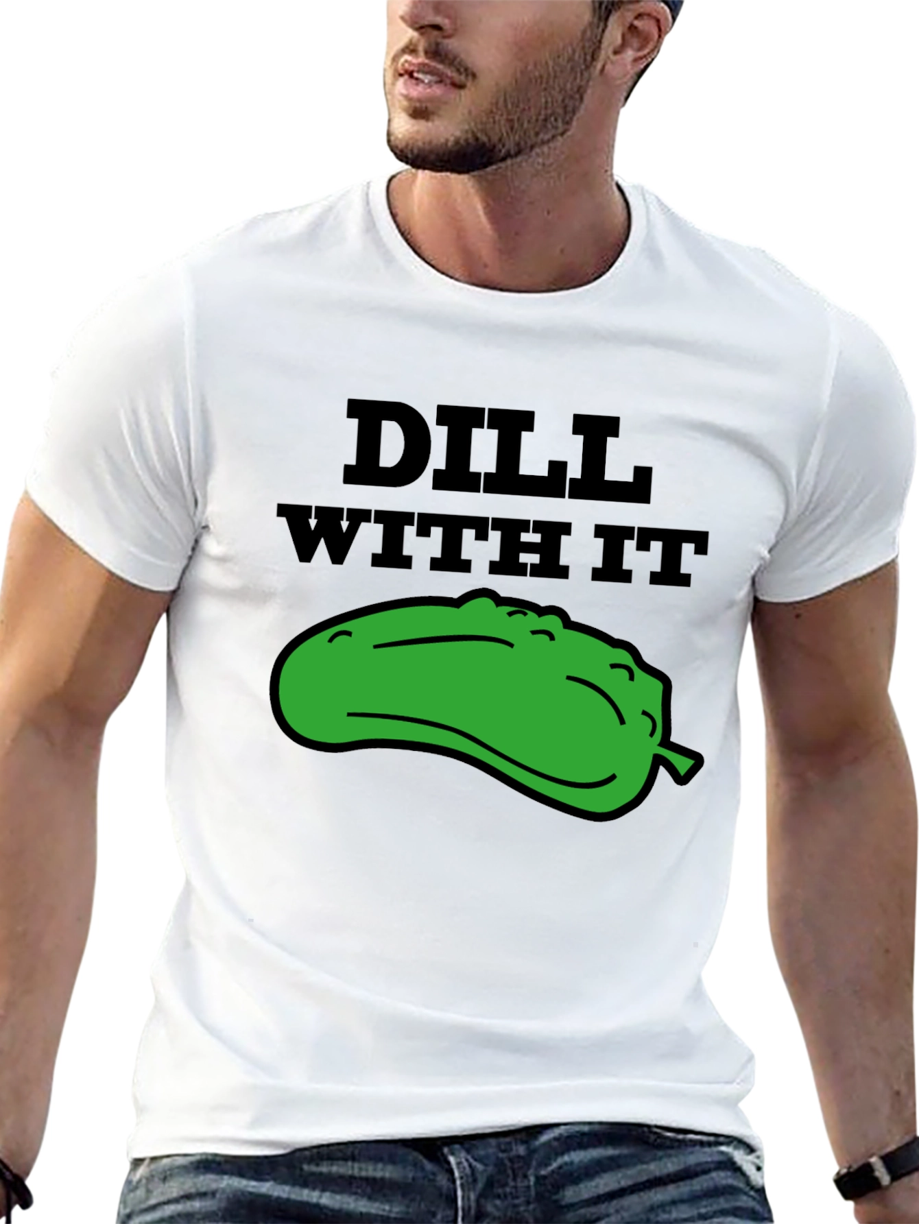 Dill With It Funny Graphic Tee - Black T-Shirt