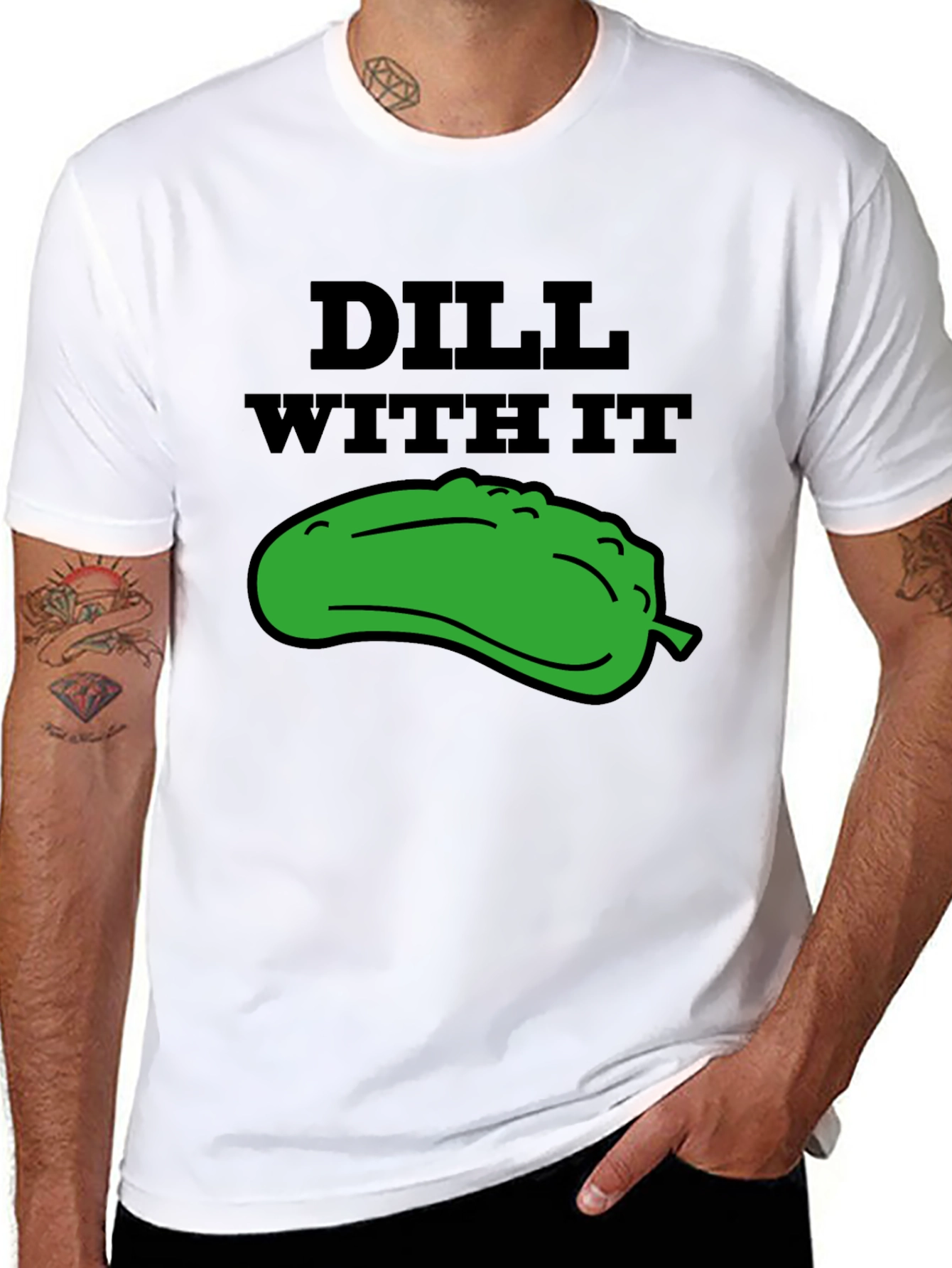 Dill With It Funny Graphic Tee - Black T-Shirt