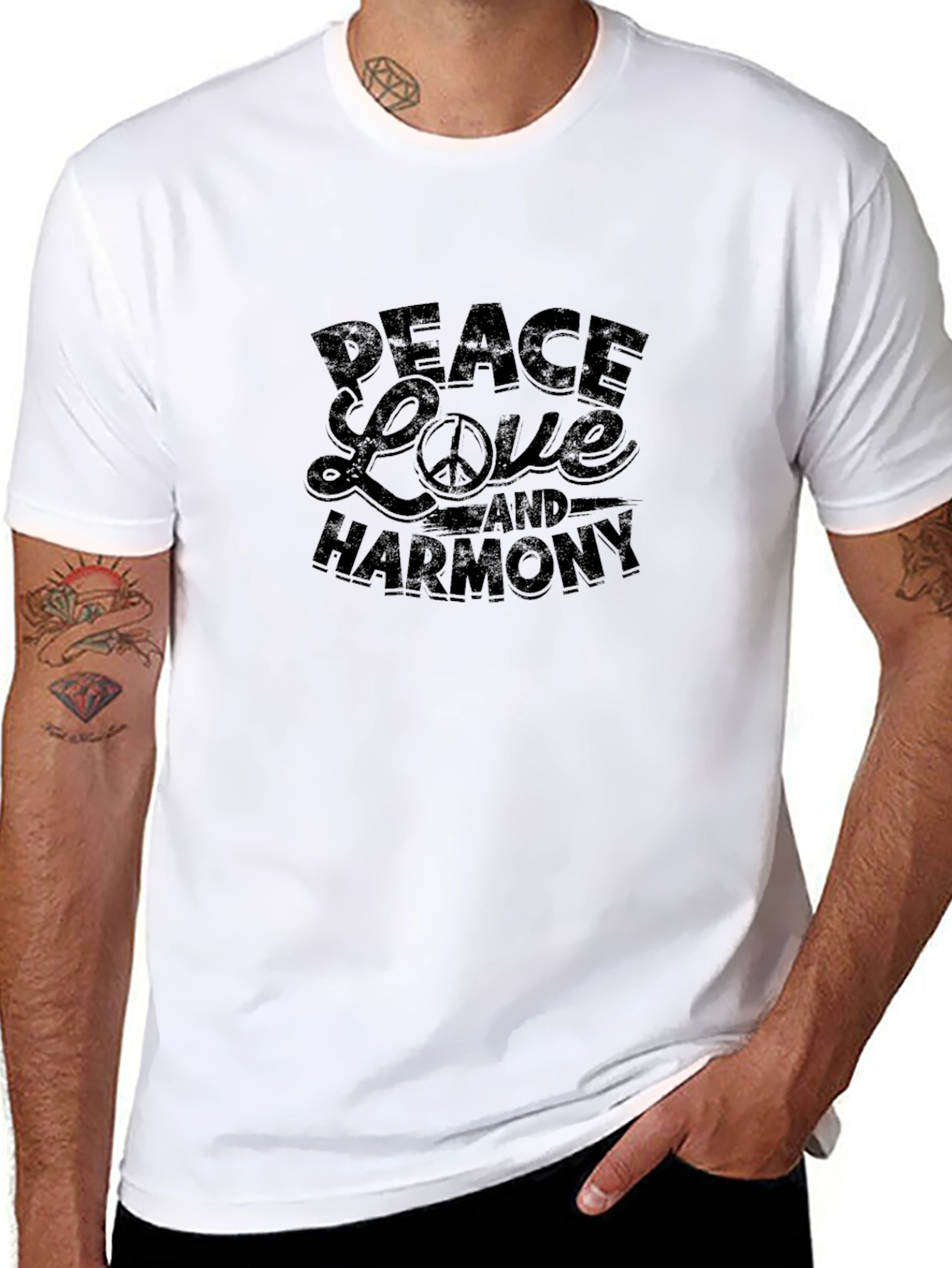 Peace Love Harmony Graphic T-Shirt