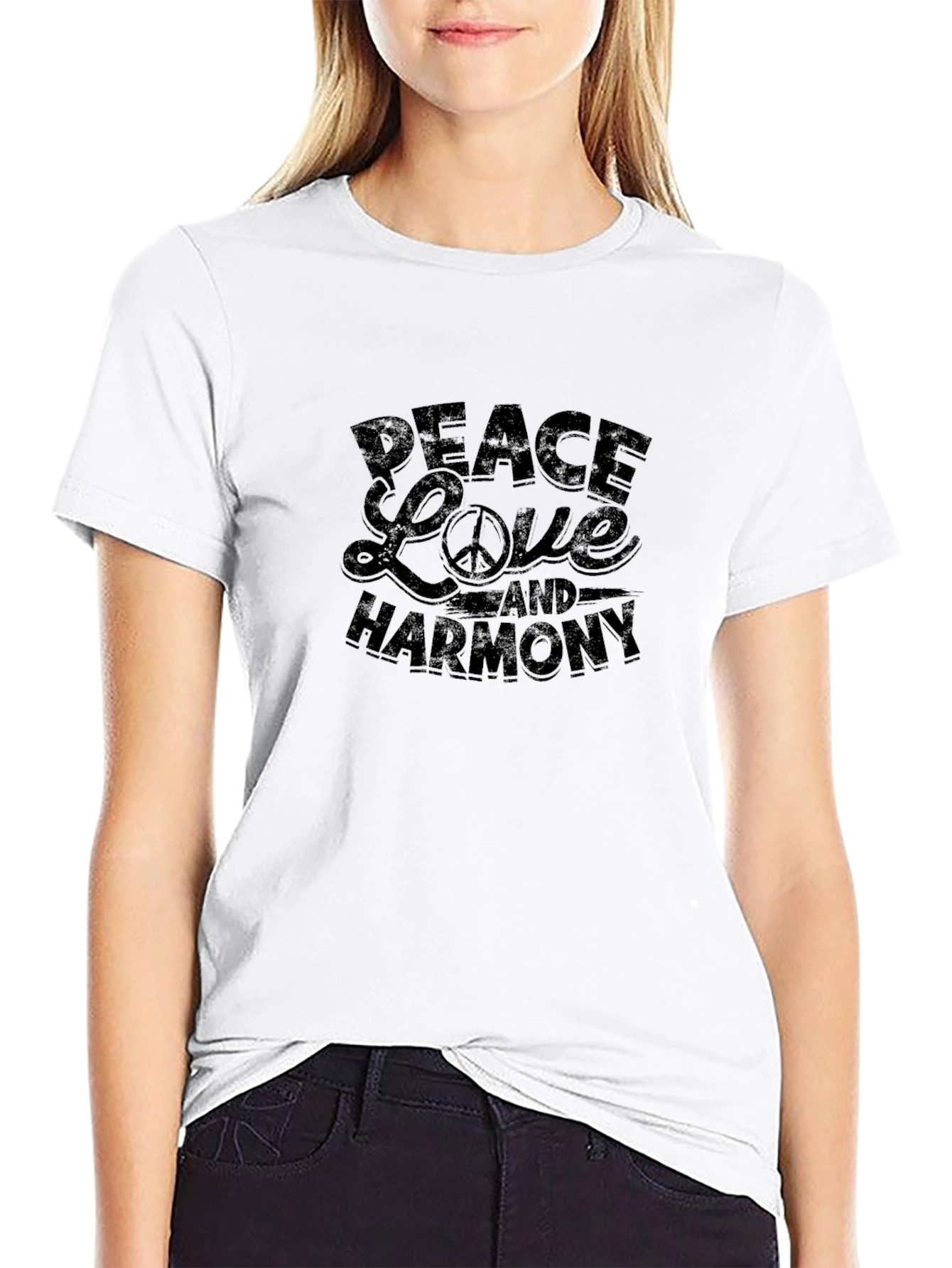 Peace Love Harmony Graphic T-Shirt
