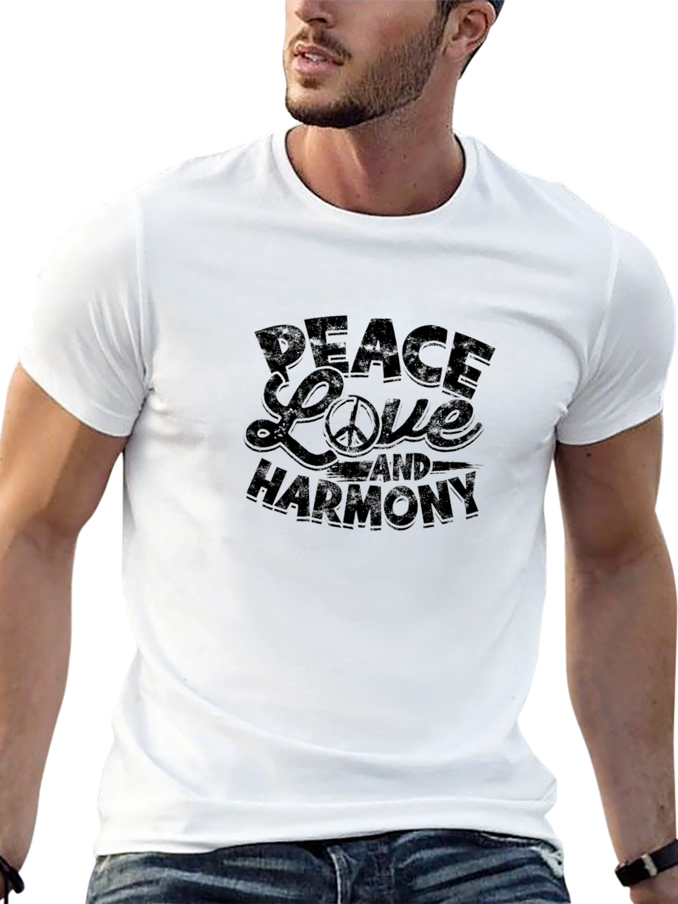 Peace Love Harmony Graphic T-Shirt