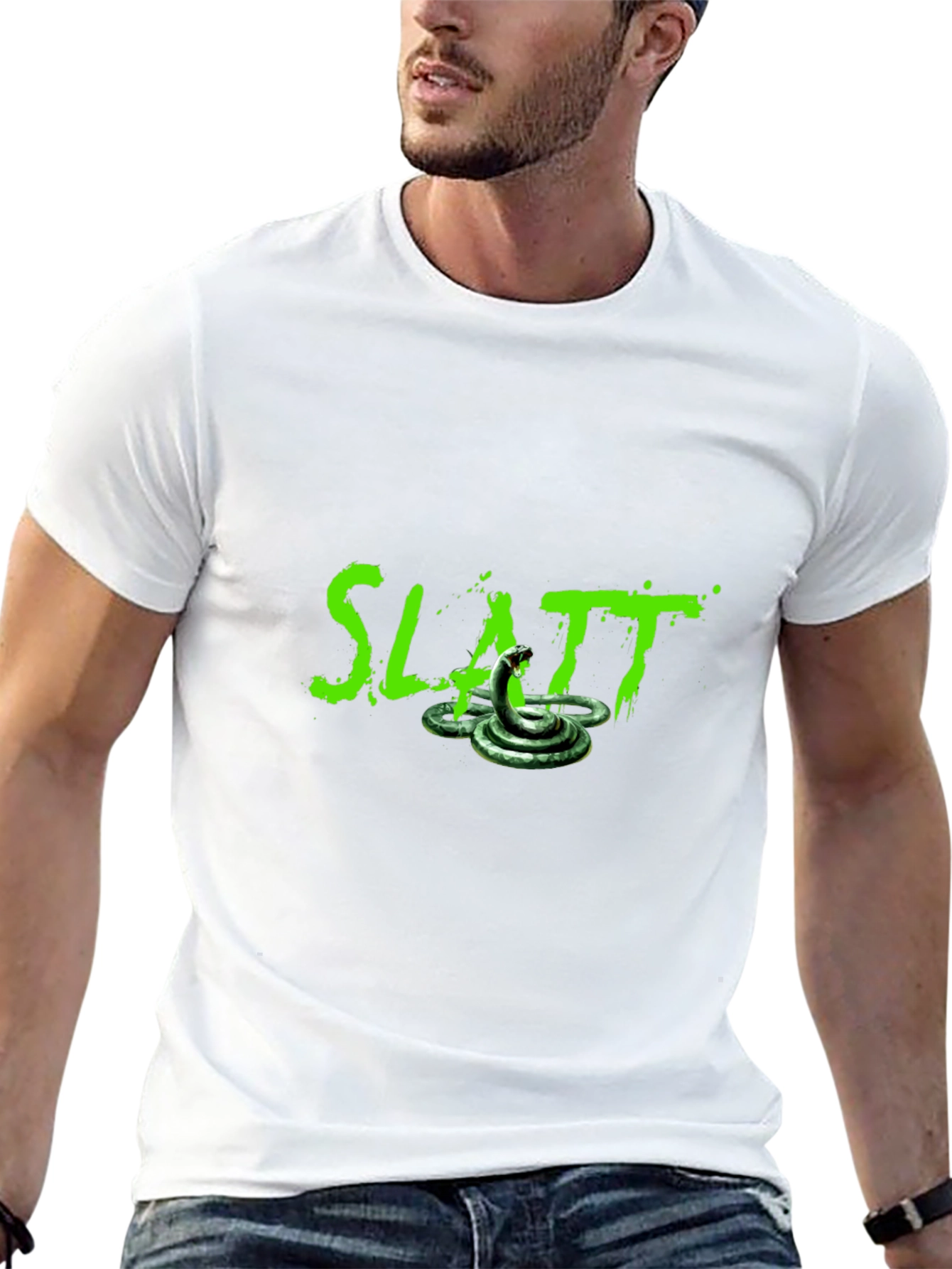 Slatt Snake Graphic Tee - Mens Black T-Shirt