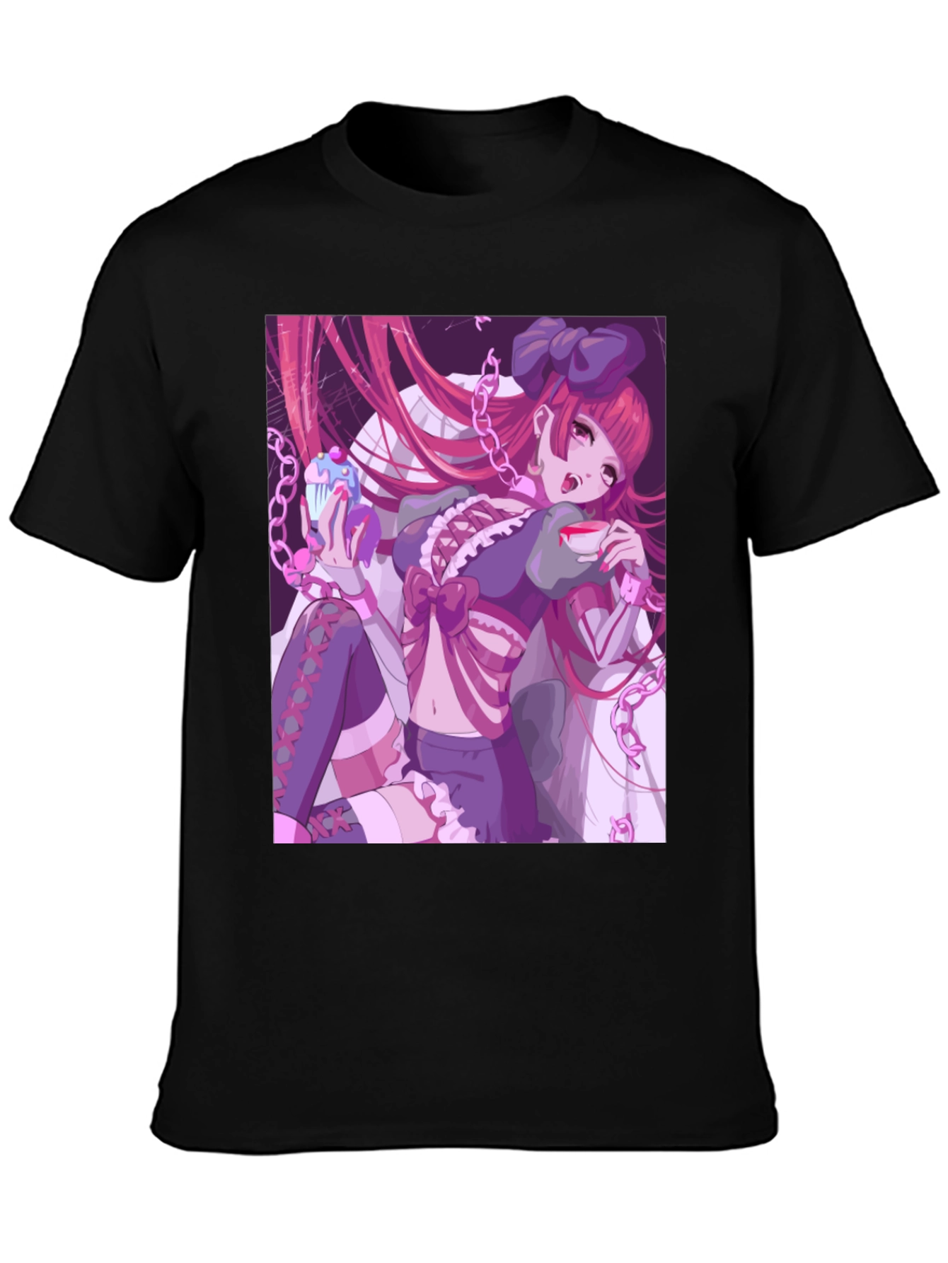 Anime Girl Graphic Tee - Unique Manga Design