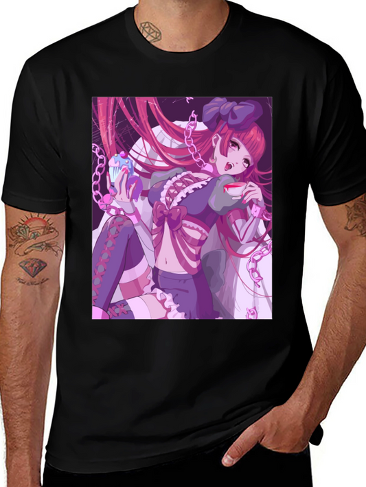Anime Girl Graphic Tee - Unique Manga Design