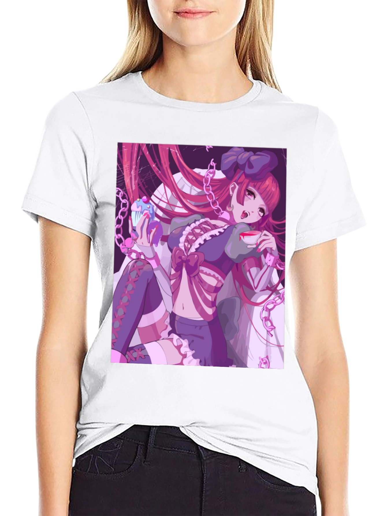 Anime Girl Graphic Tee - Unique Manga Design