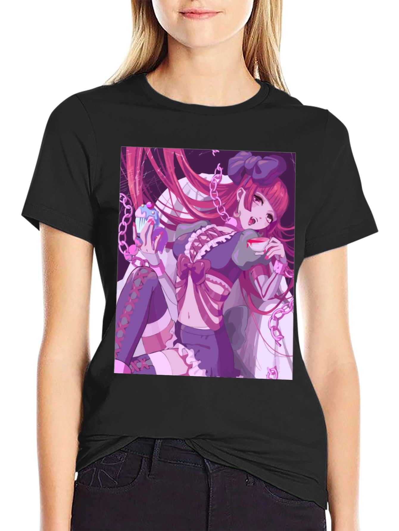 Anime Girl Graphic Tee - Unique Manga Design