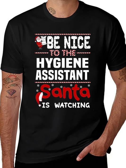 Hygiene Assistant Santa Christmas T-Shirt