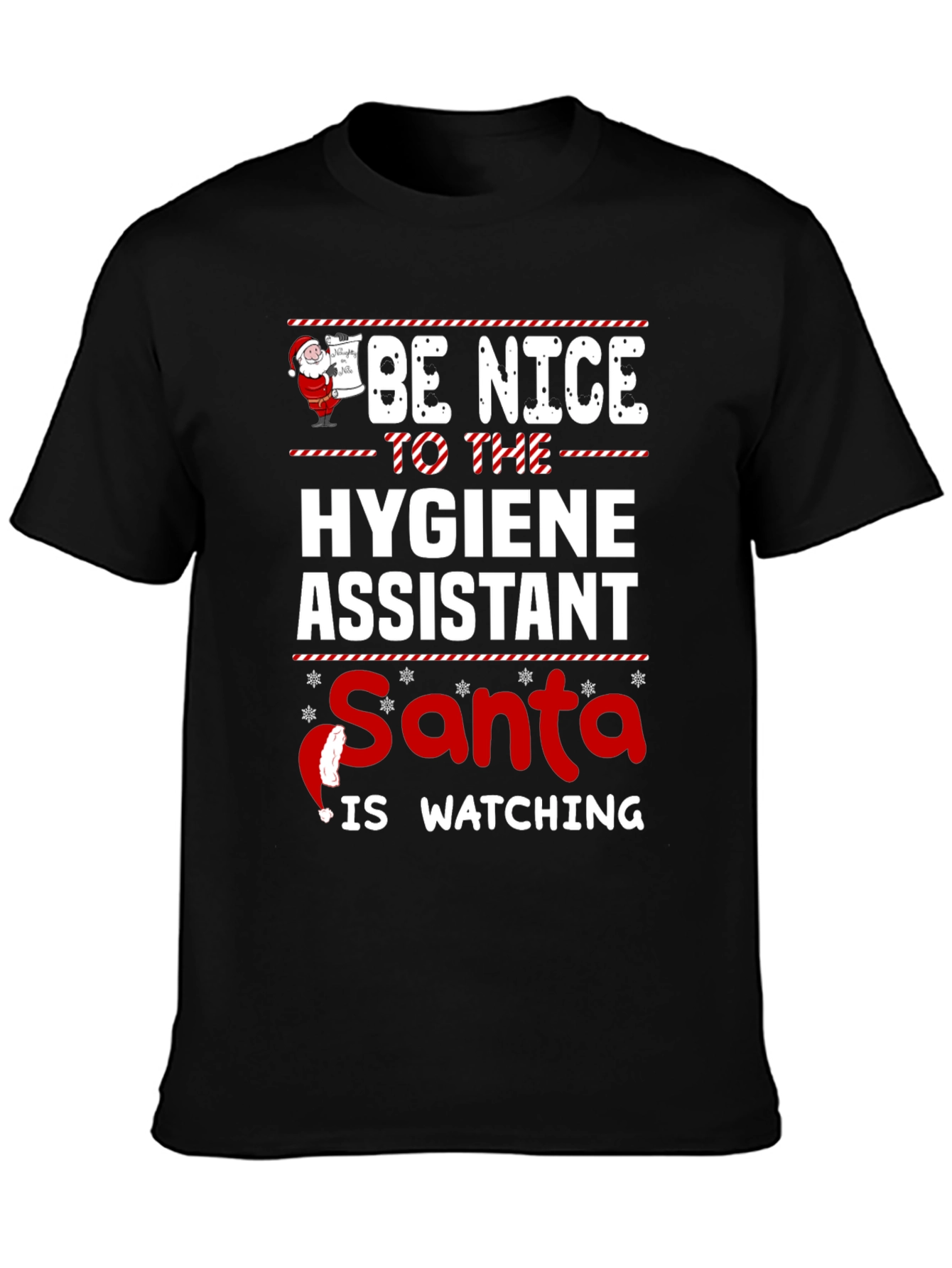 Hygiene Assistant Santa Christmas T-Shirt