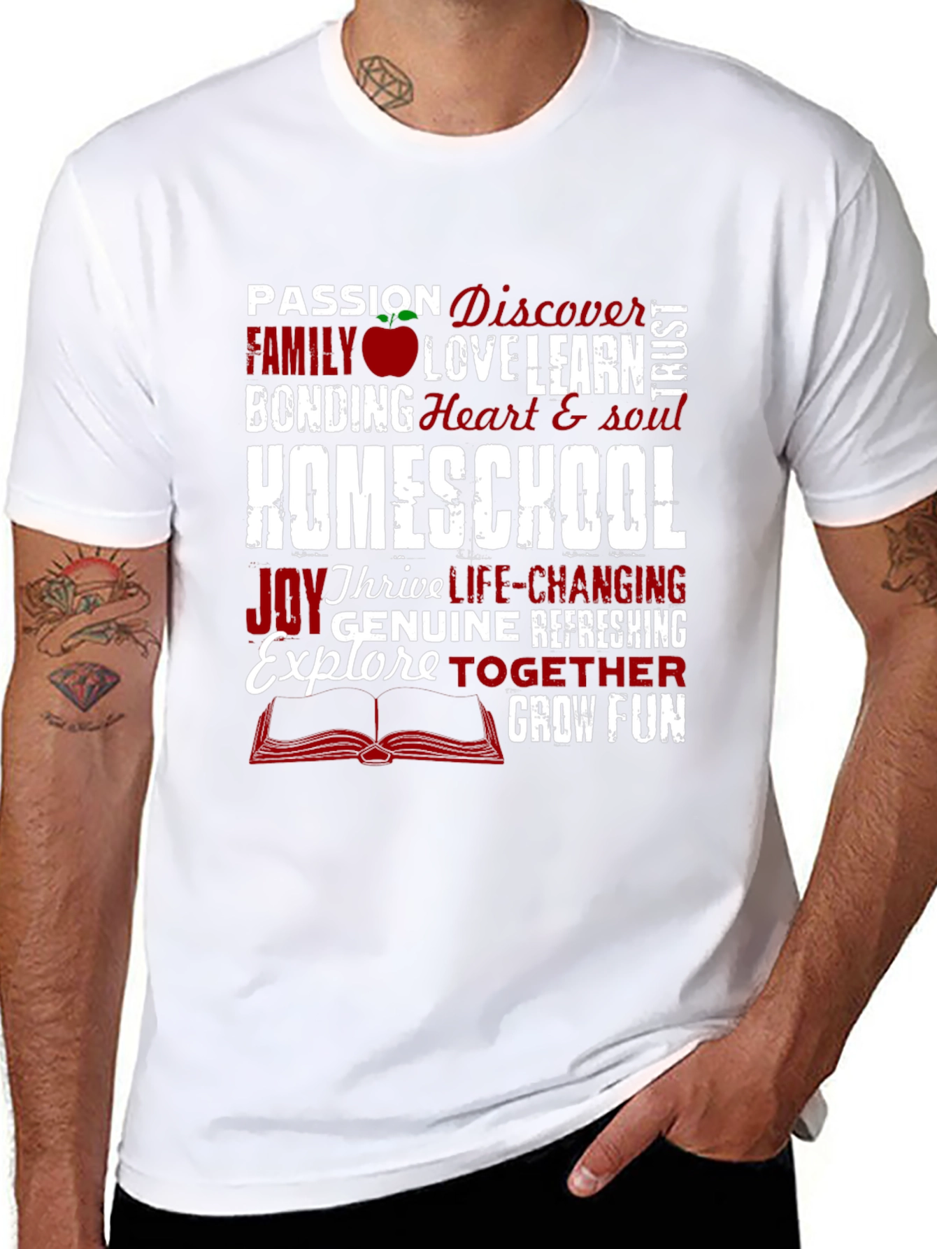 Homeschool Word Art T-Shirt: Passion Family Learning