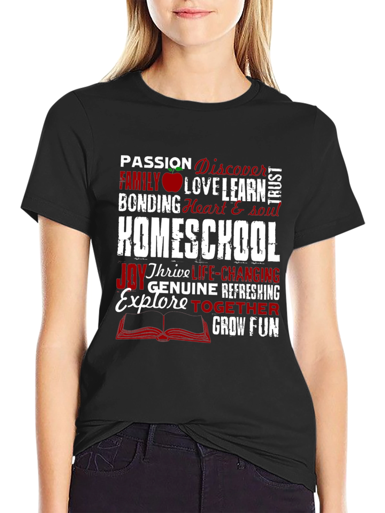 Homeschool Word Art T-Shirt: Passion Family Learning