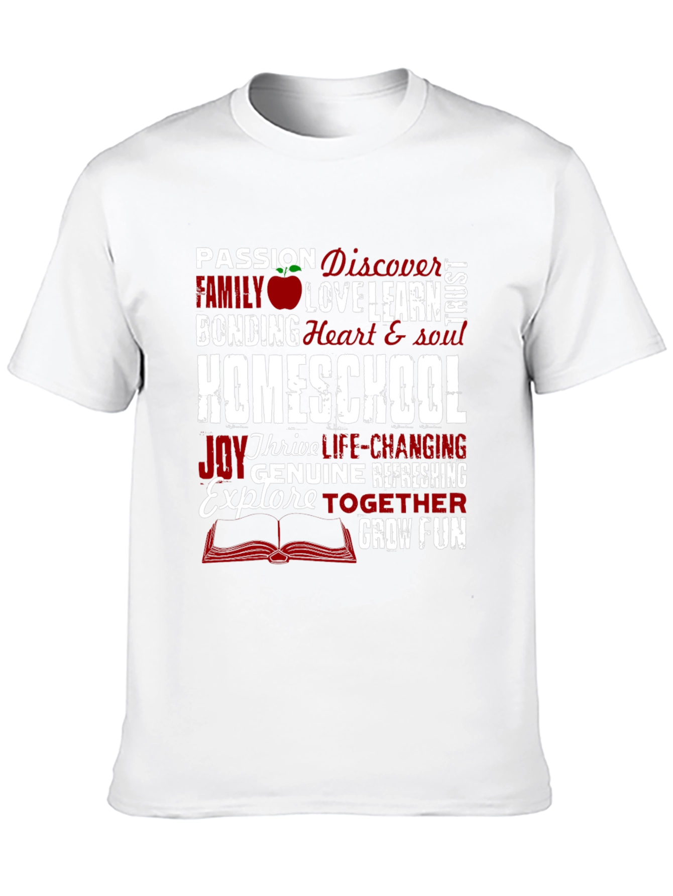 Homeschool Word Art T-Shirt: Passion Family Learning