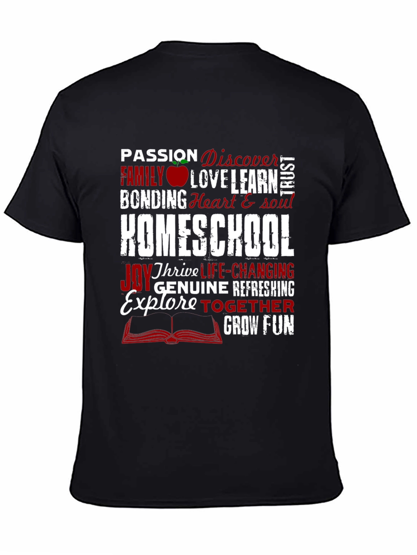 Homeschool Word Art T-Shirt: Passion Family Learning