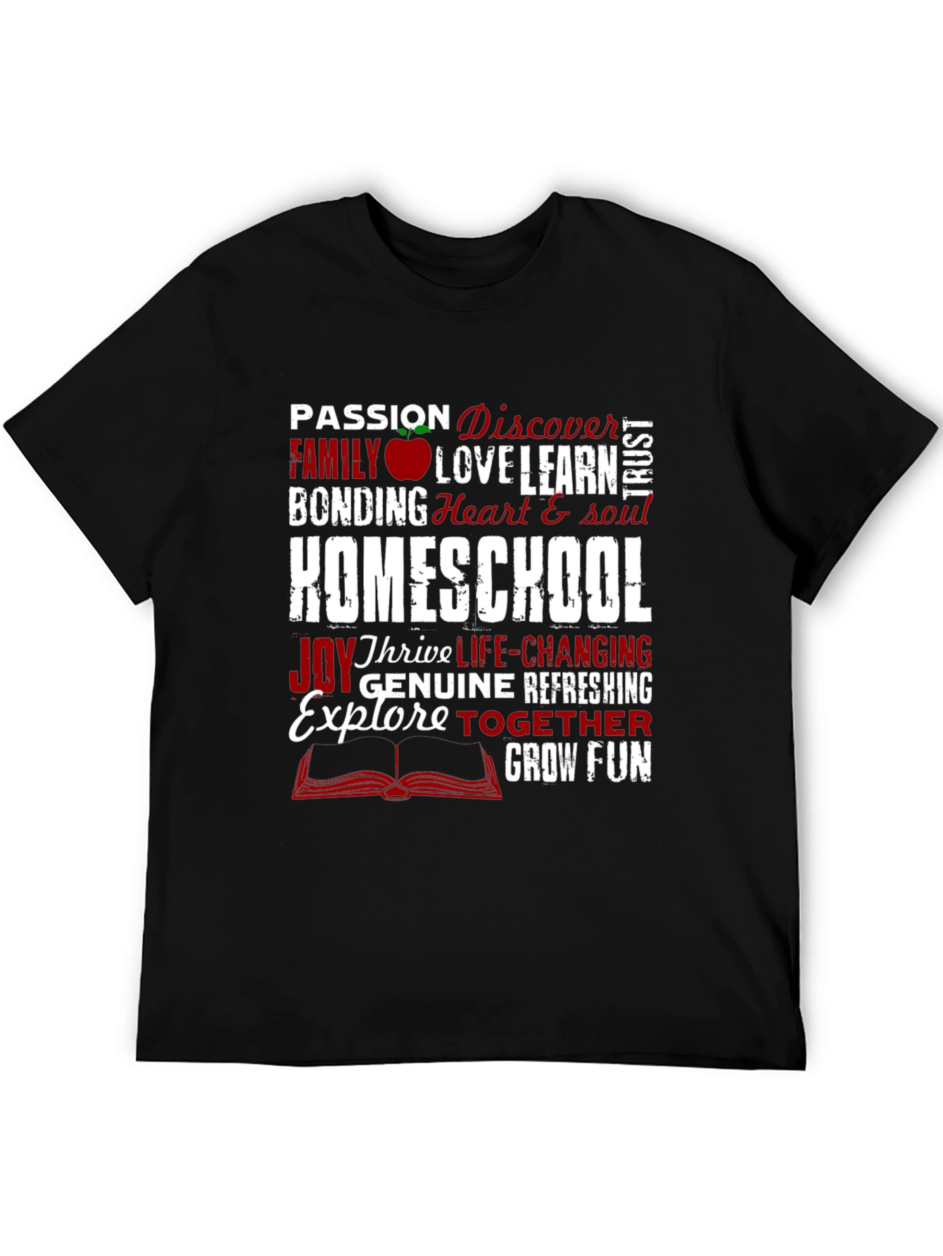 Homeschool Word Art T-Shirt: Passion Family Learning