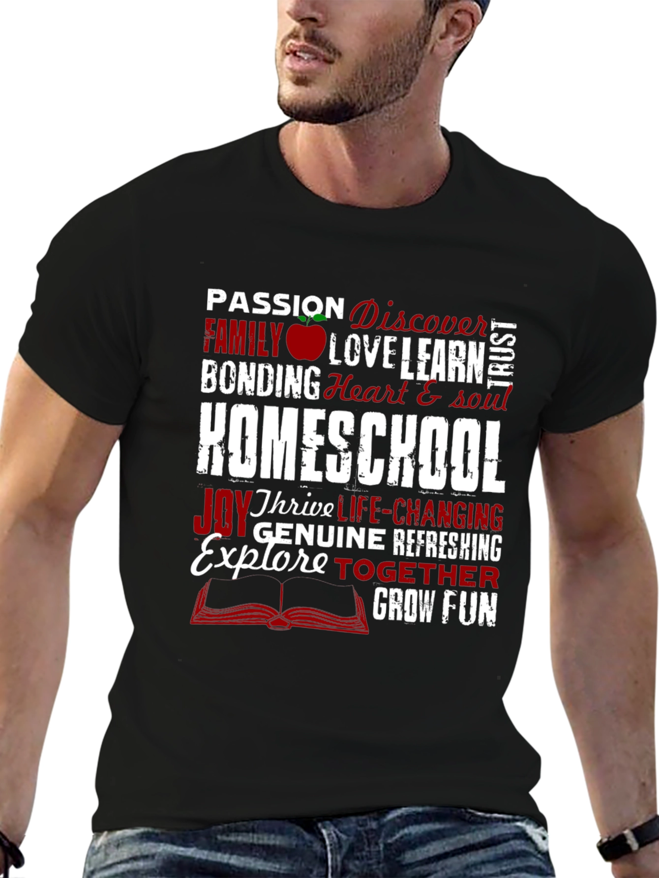 Homeschool Word Art T-Shirt: Passion Family Learning