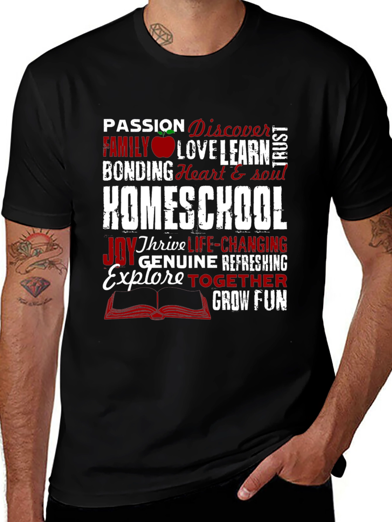 Homeschool Word Art T-Shirt: Passion Family Learning