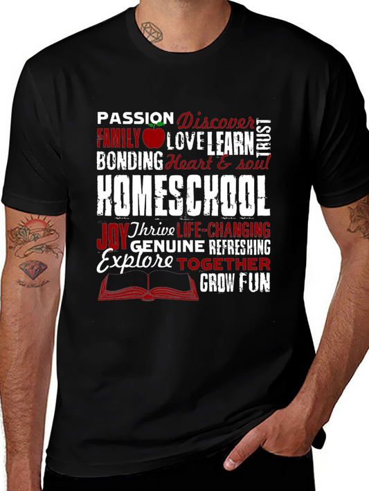 Homeschool Word Art T-Shirt: Passion Family Learning
