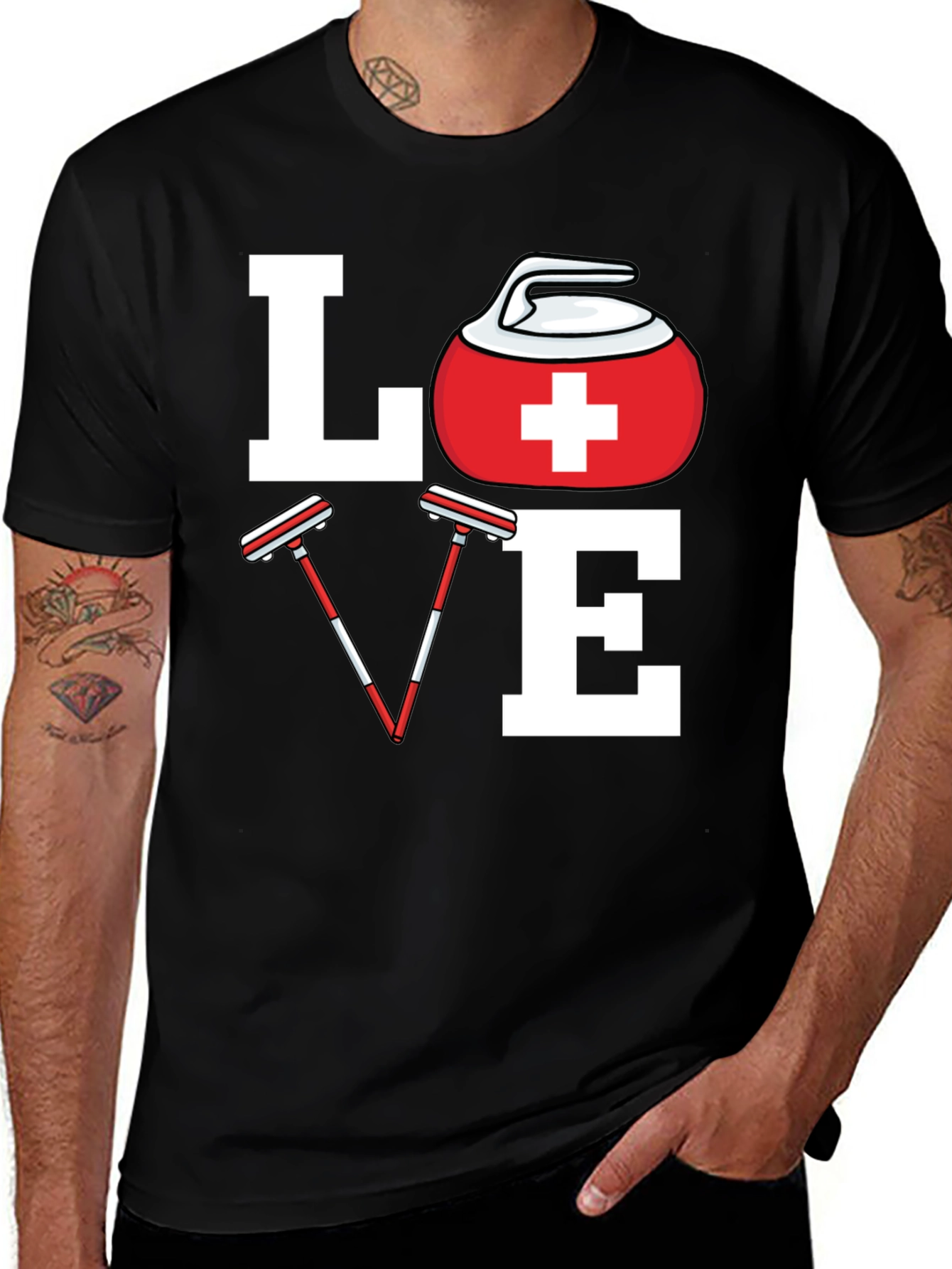 Love Curling T-Shirt Curling Lover Tee
