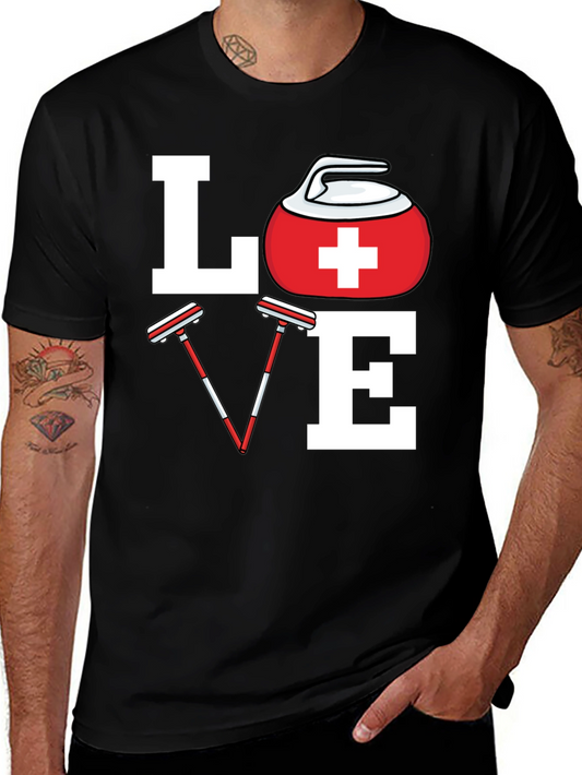 Love Curling T-Shirt Curling Lover Tee