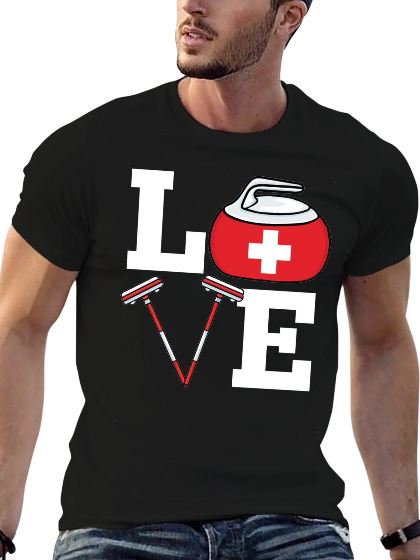 Love Curling T-Shirt Curling Lover Tee