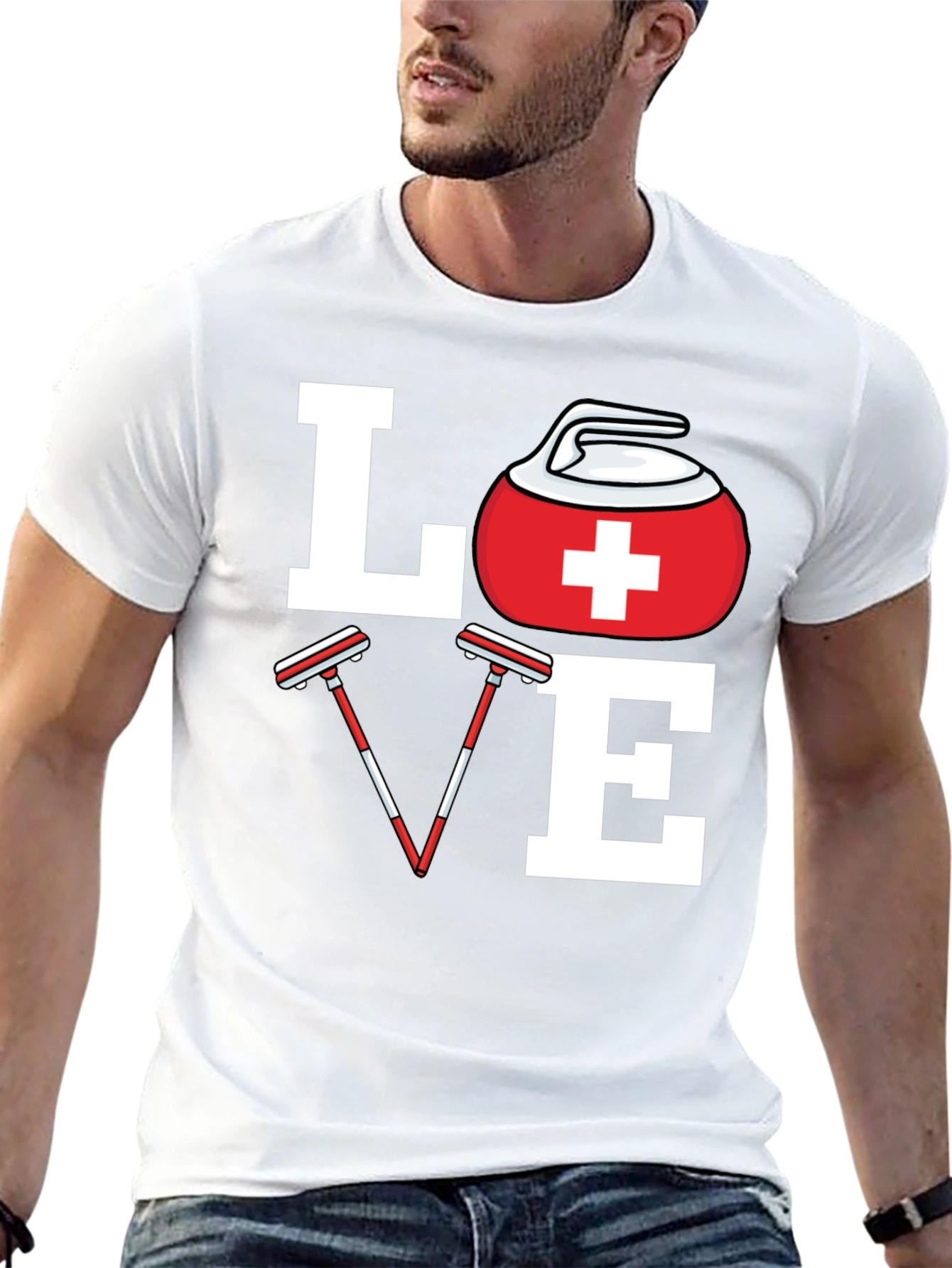 Love Curling T-Shirt Curling Lover Tee