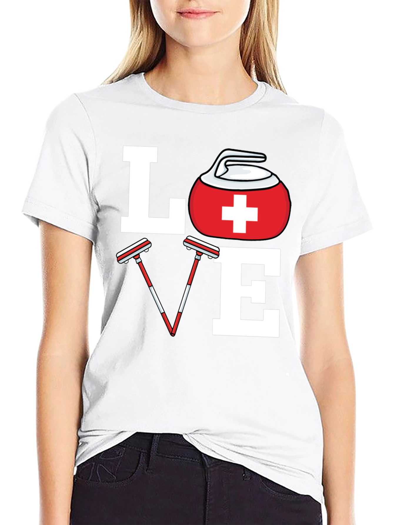 Love Curling T-Shirt Curling Lover Tee