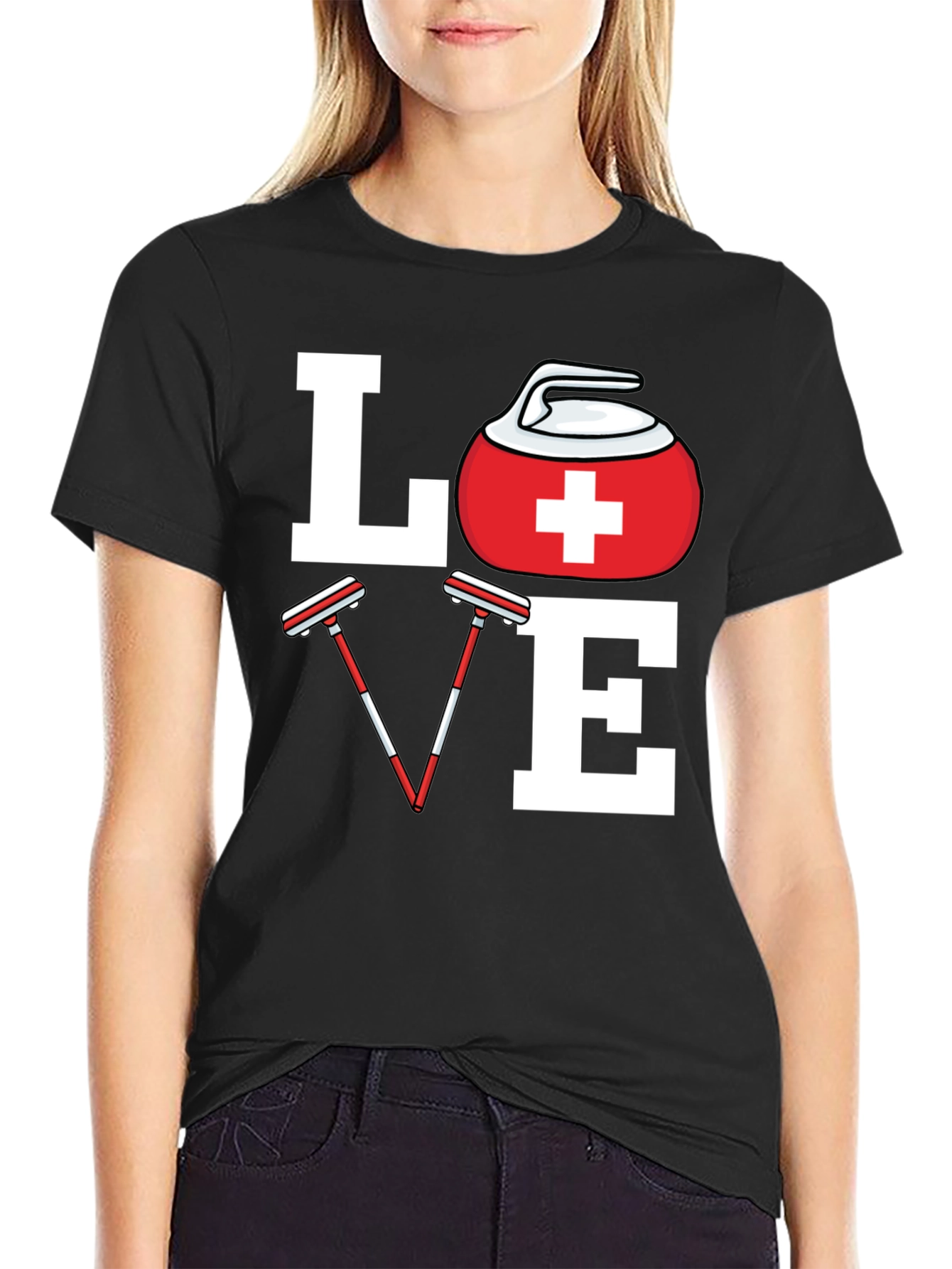 Love Curling T-Shirt Curling Lover Tee