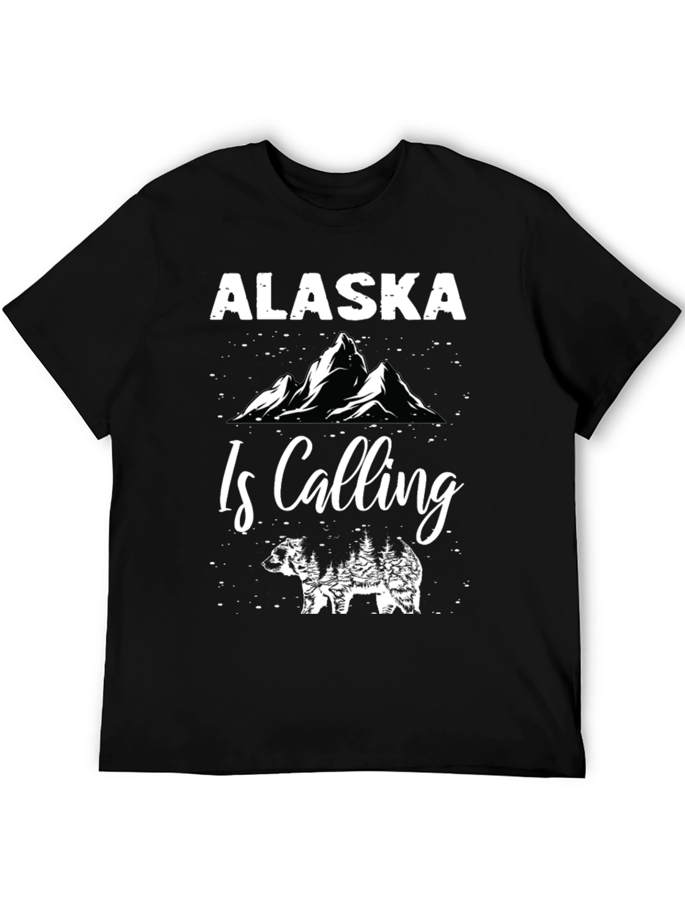 Alaska Is Calling Bear Graphic T-Shirt