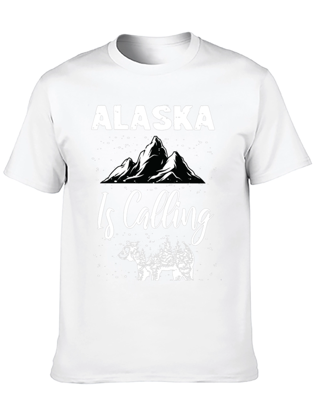 Alaska Is Calling Bear Graphic T-Shirt