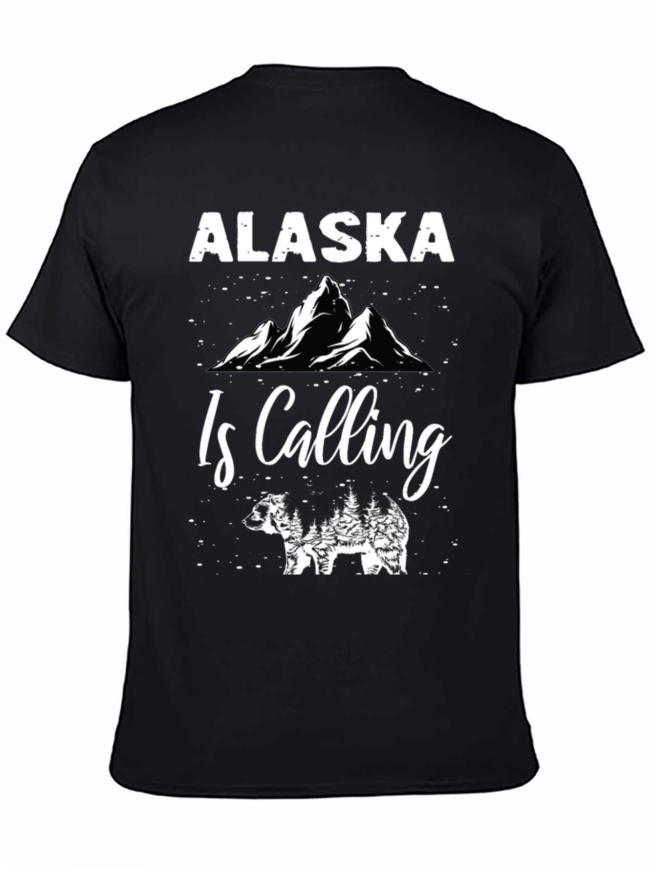 Alaska Is Calling Bear Graphic T-Shirt