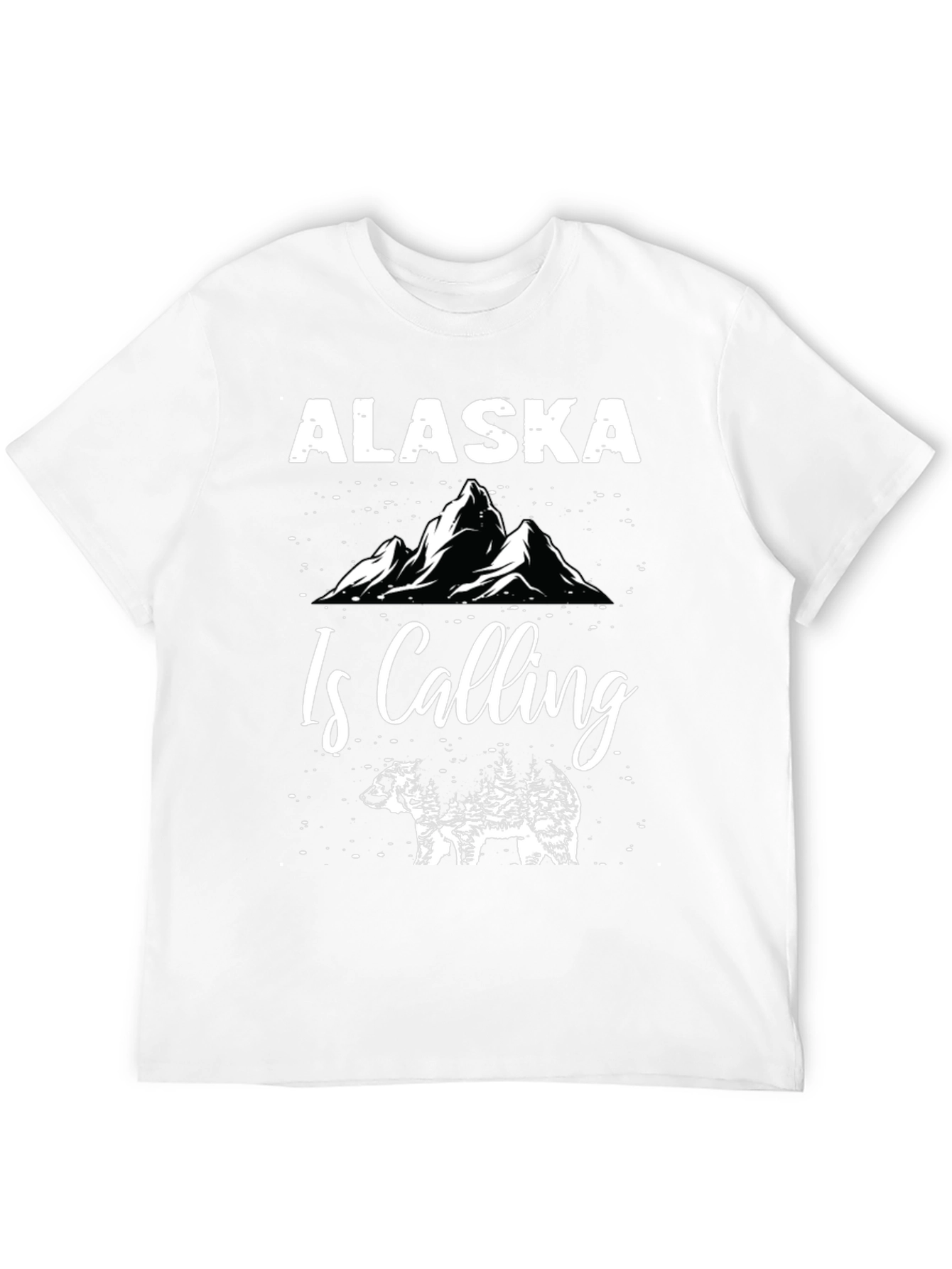 Alaska Is Calling Bear Graphic T-Shirt