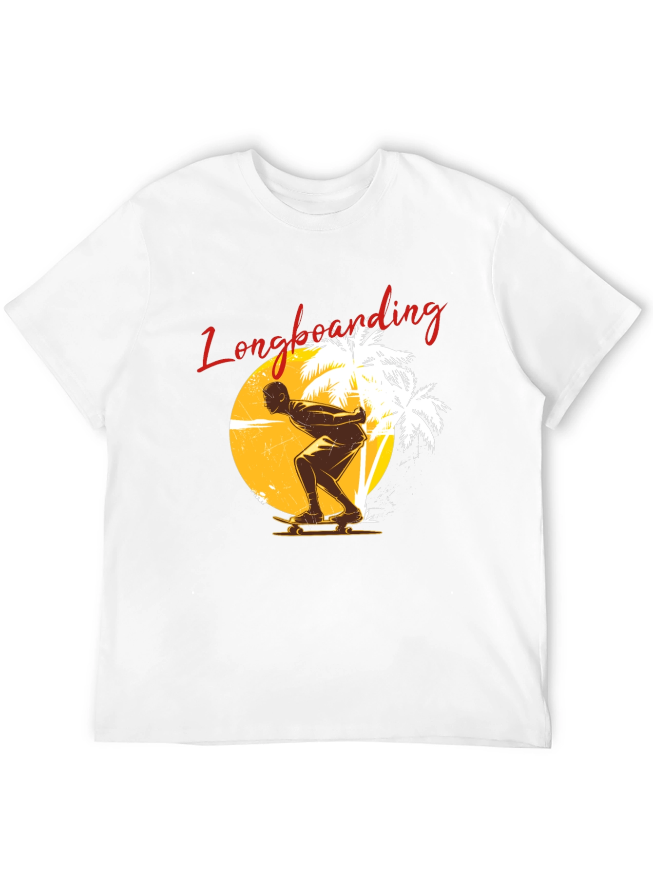 Longboarding Graphic Tee - Black Short Sleeve Shirt