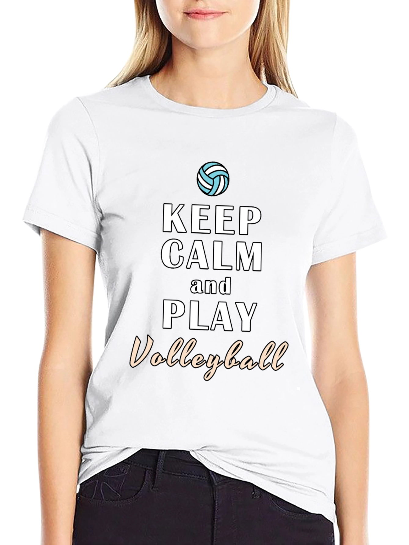 Keep Calm and Play Volleyball Tee