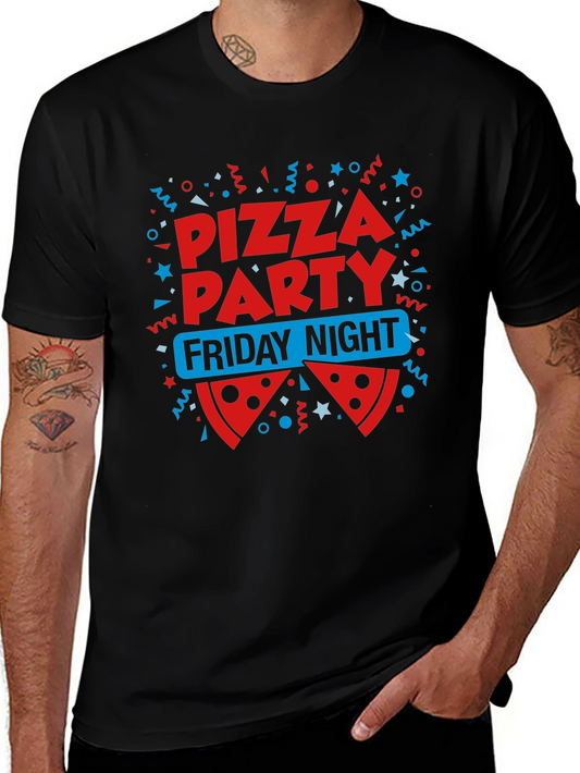 Pizza Party Friday Night Graphic T-Shirt