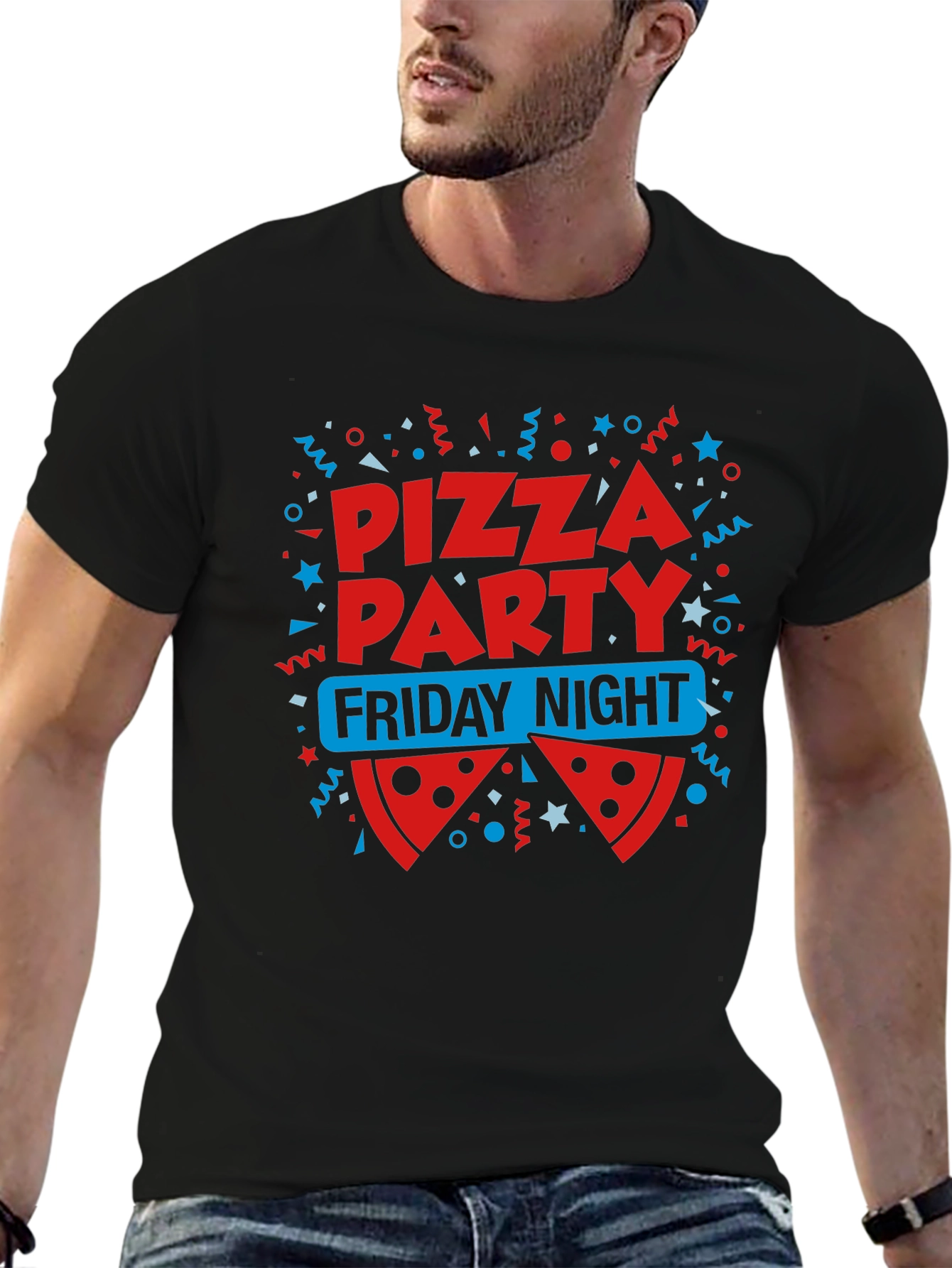 Pizza Party Friday Night Graphic T-Shirt