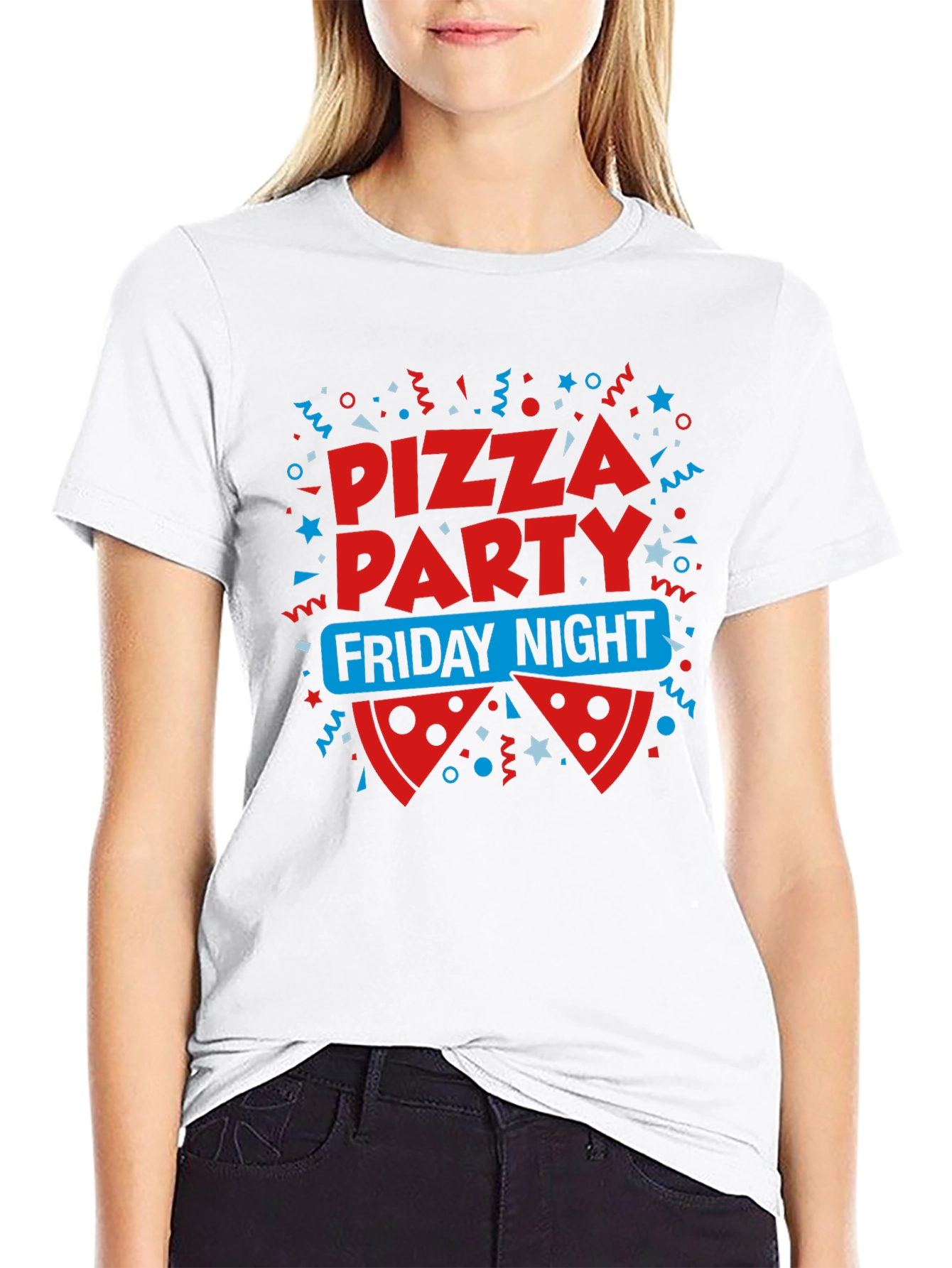 Pizza Party Friday Night Graphic T-Shirt