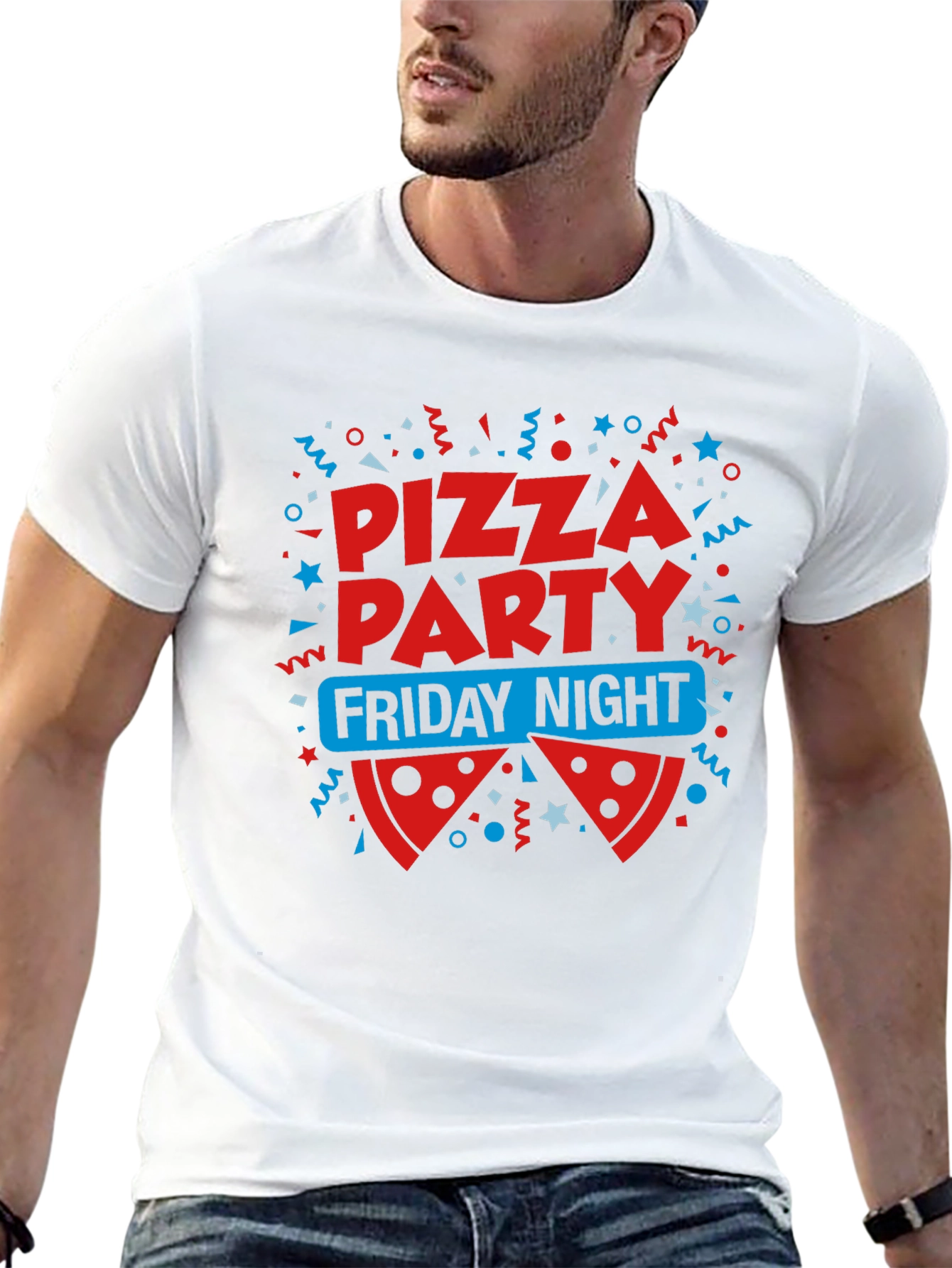 Pizza Party Friday Night Graphic T-Shirt