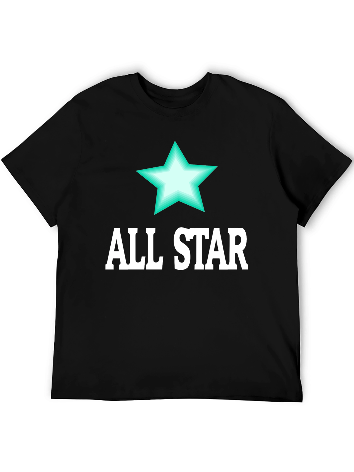 All Star Graphic Tee - Mens Black Cotton T-Shirt
