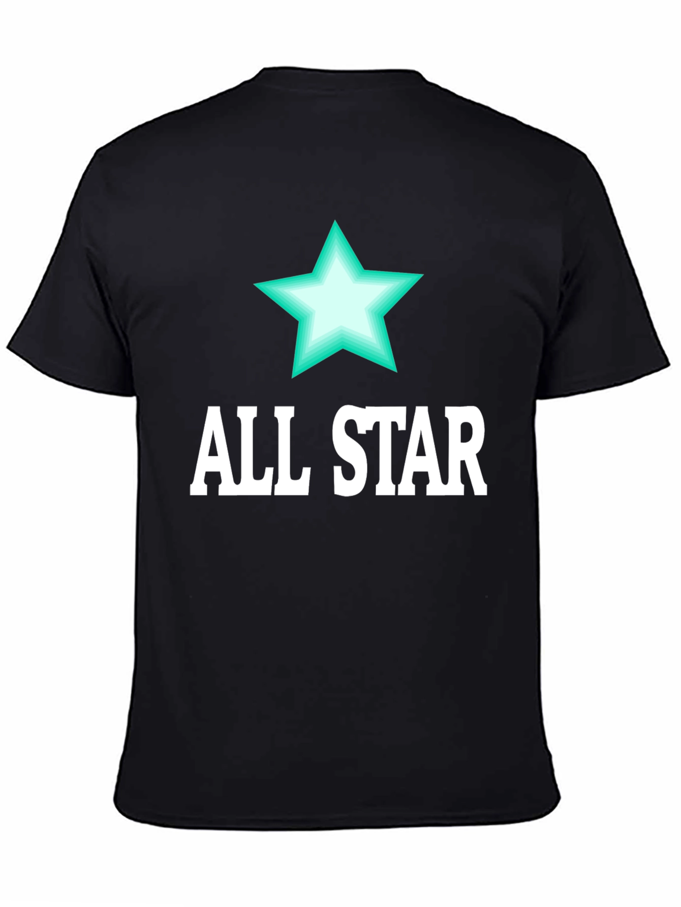 All Star Graphic Tee - Mens Black Cotton T-Shirt