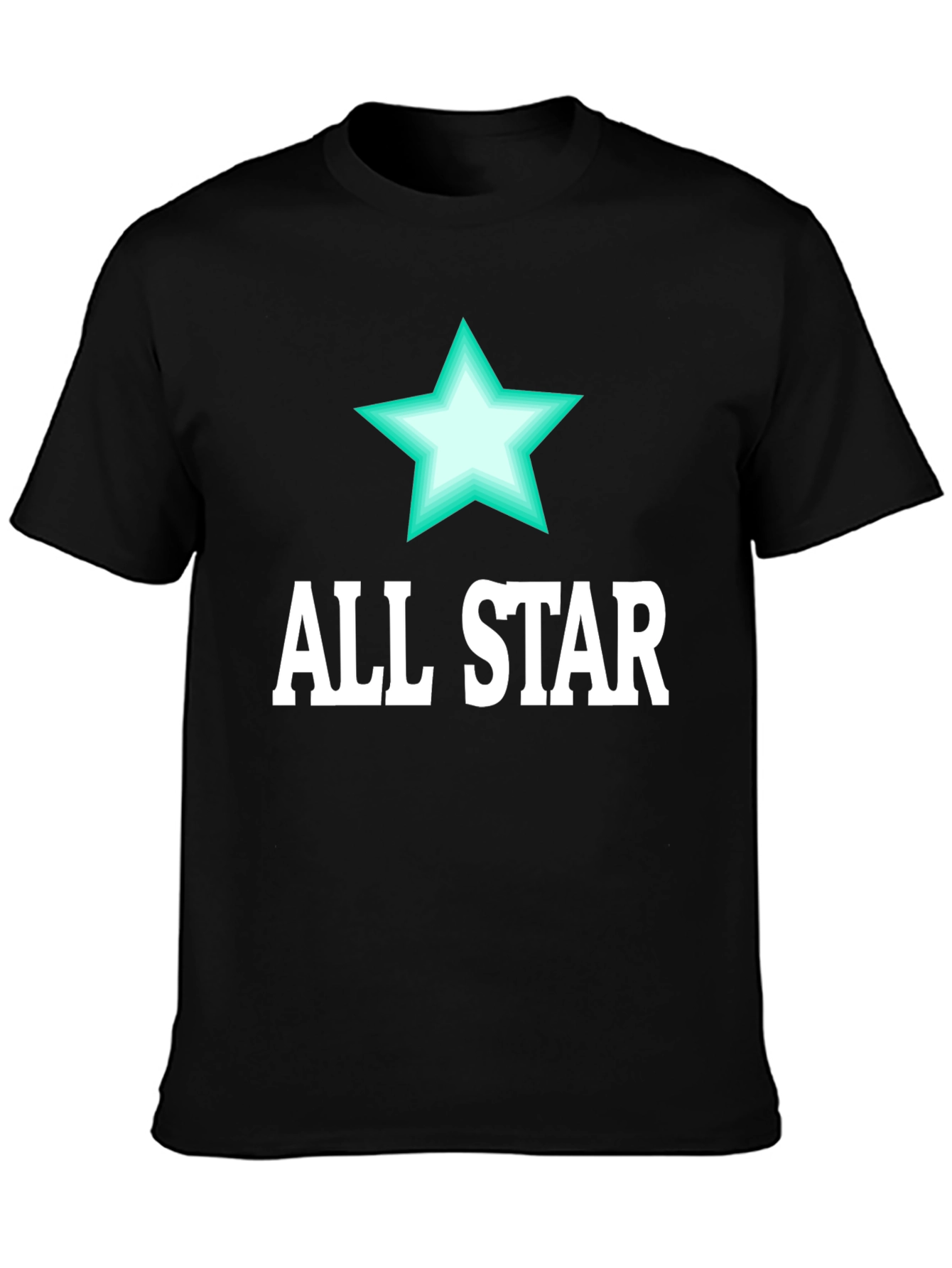 All Star Graphic Tee - Mens Black Cotton T-Shirt
