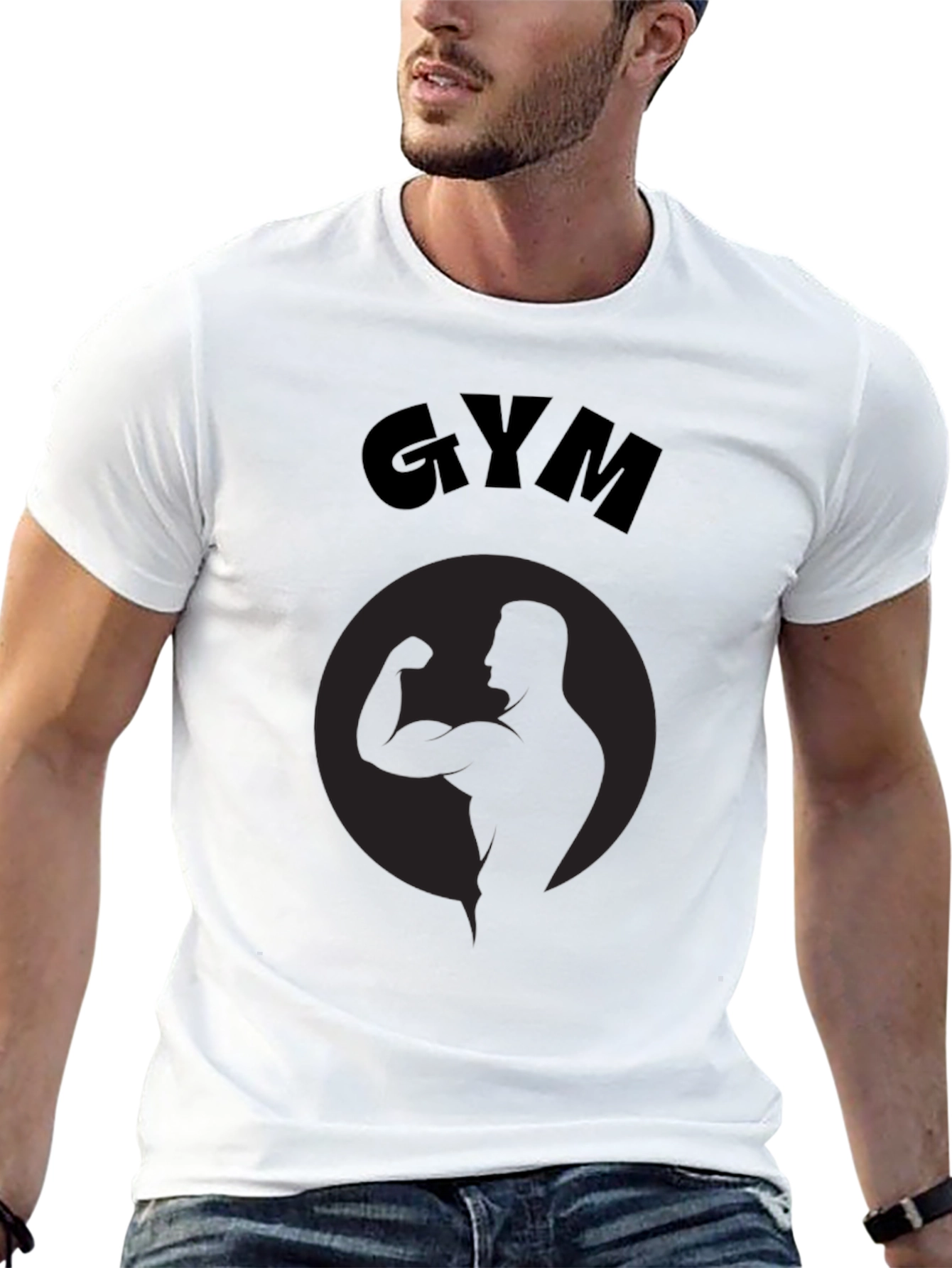 Black Gym T-Shirt - Mens Fitness Tee