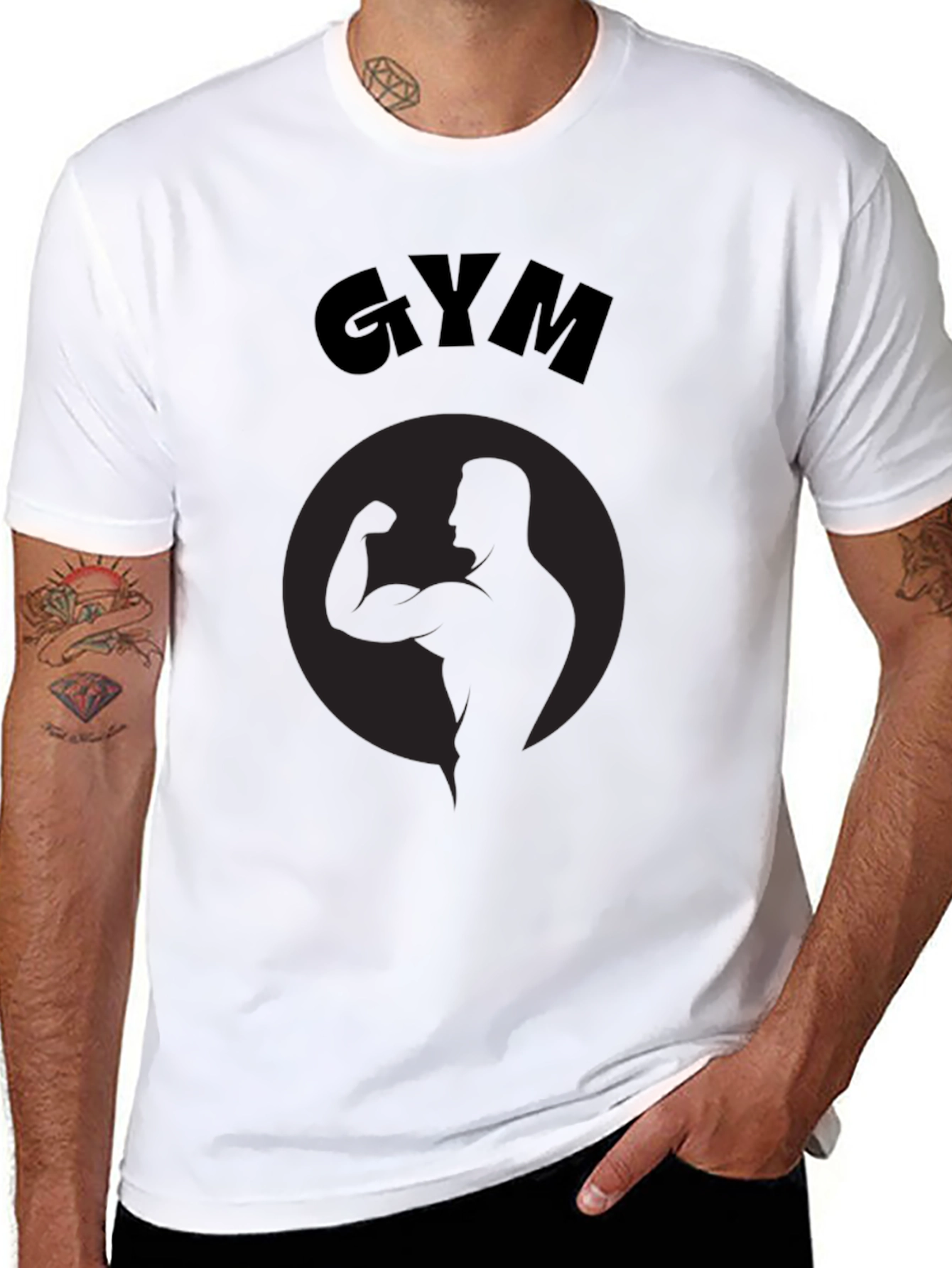 Black Gym T-Shirt - Mens Fitness Tee