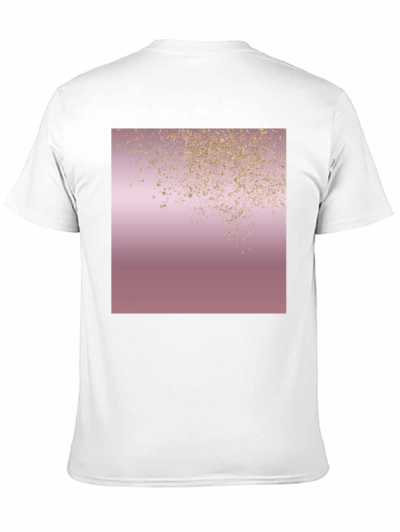 Stylish Black T-Shirt with Rose Gold Glitter Design