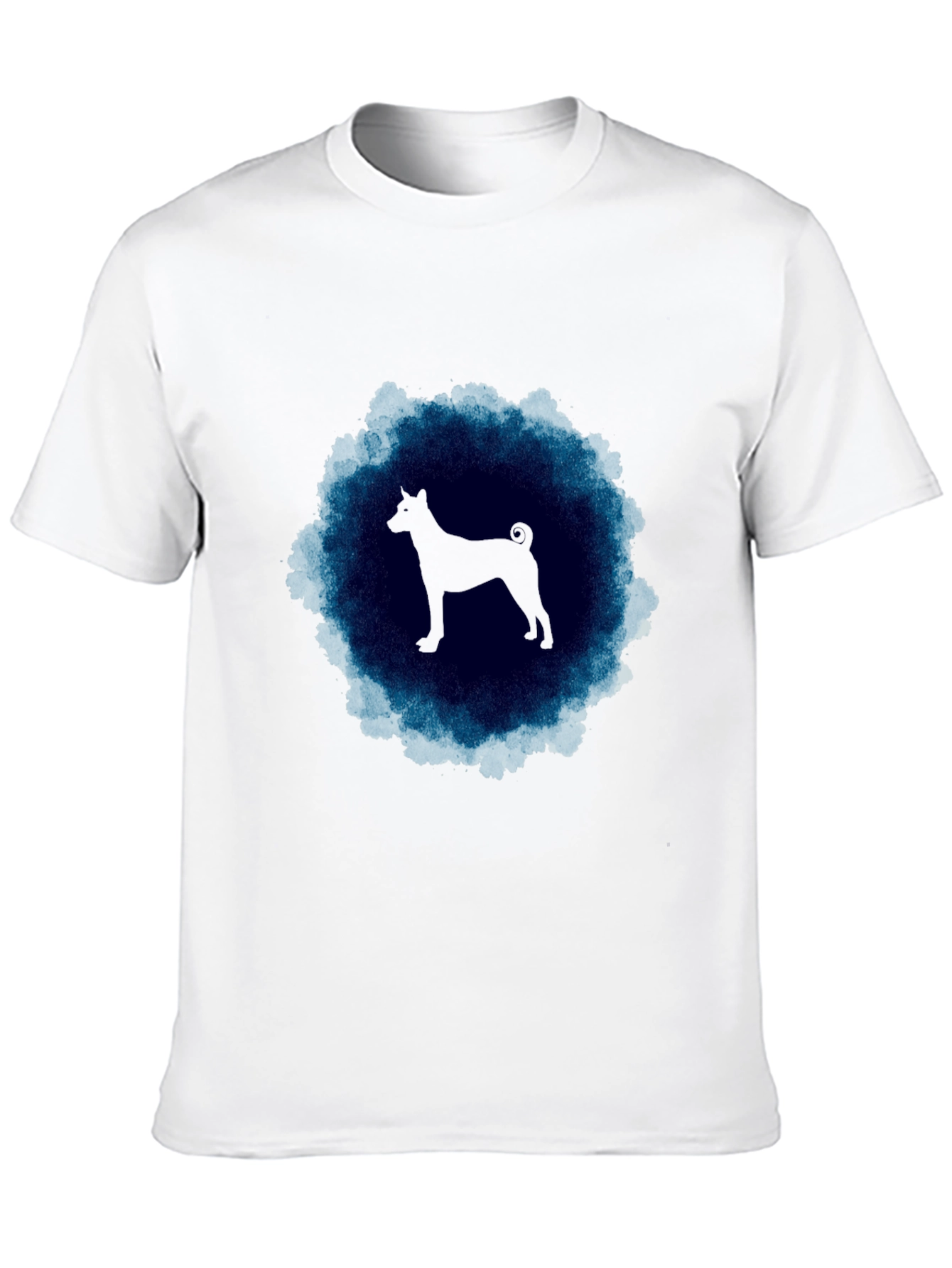 Basenji Silhouette T-Shirt - Mens Black Tee