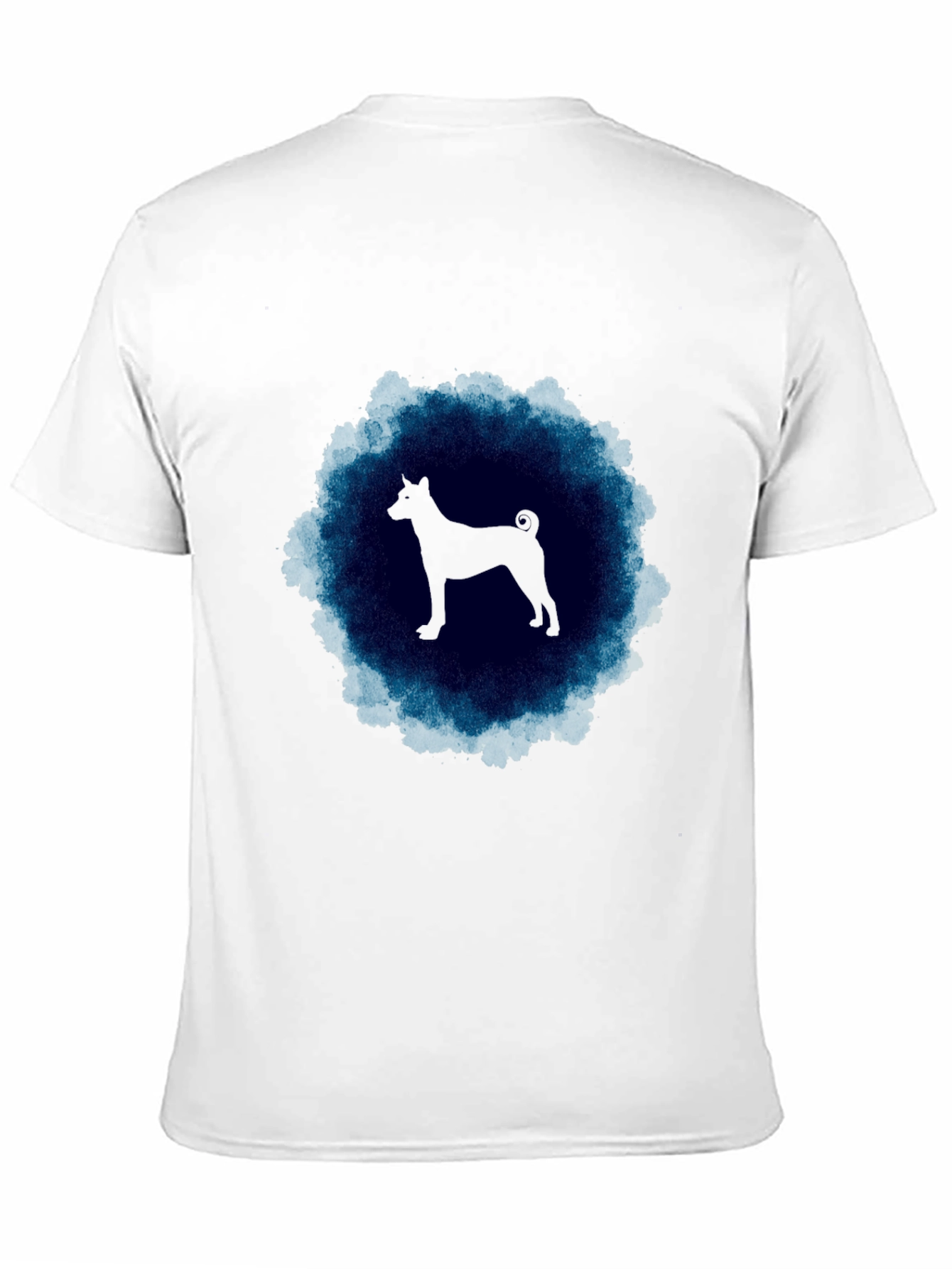 Basenji Silhouette T-Shirt - Mens Black Tee