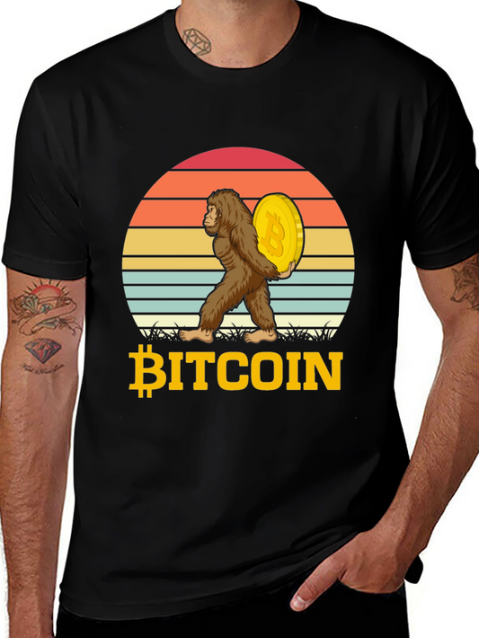 Bitcoin Sasquatch T-Shirt Crypto Ape HODL Tee