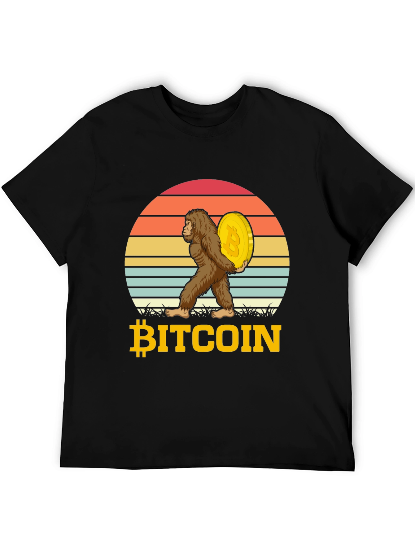Bitcoin Sasquatch T-Shirt Crypto Ape HODL Tee